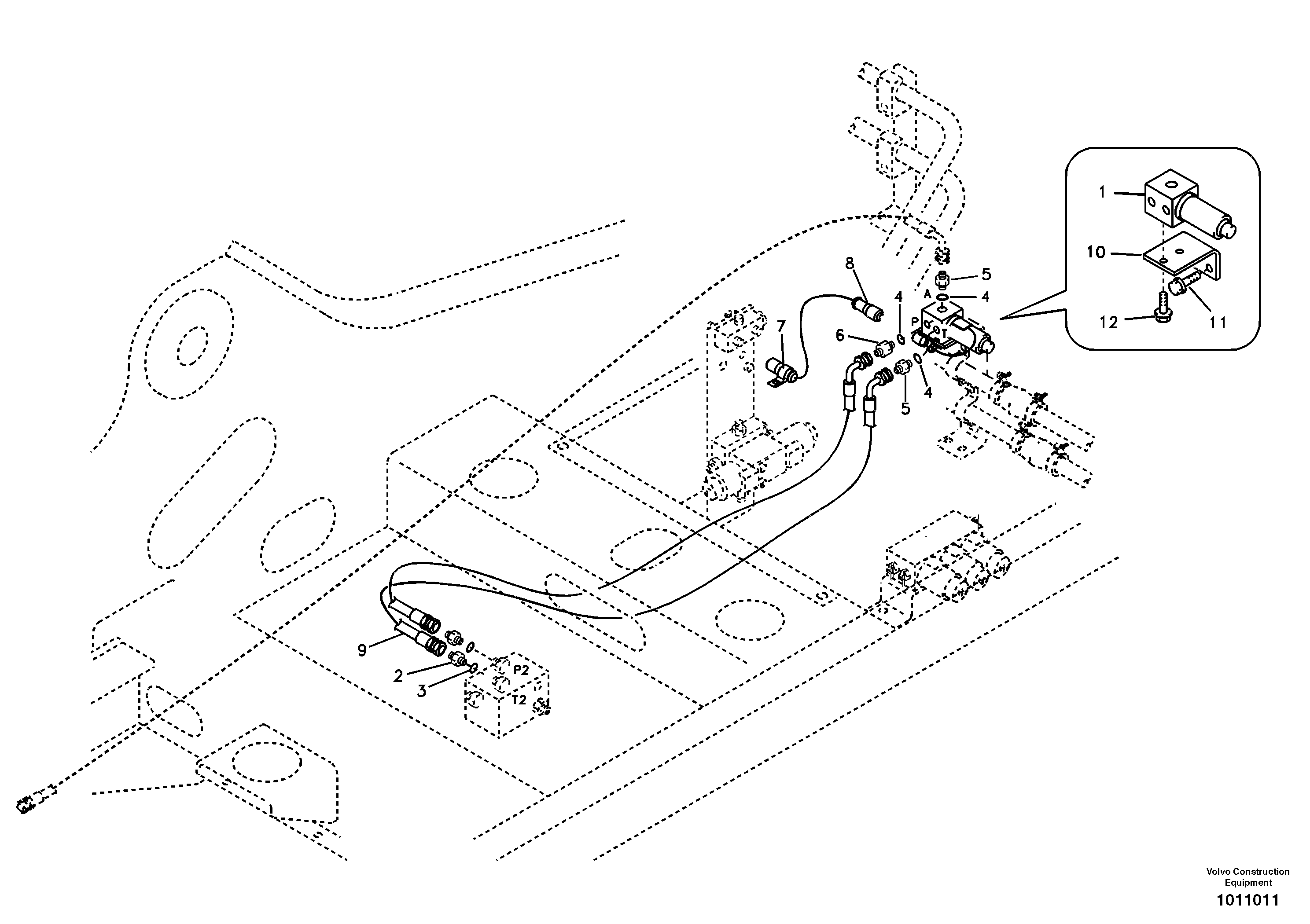 Схема запчастей Volvo EC240B - 99889 Servo system, hammer and shear EC240B