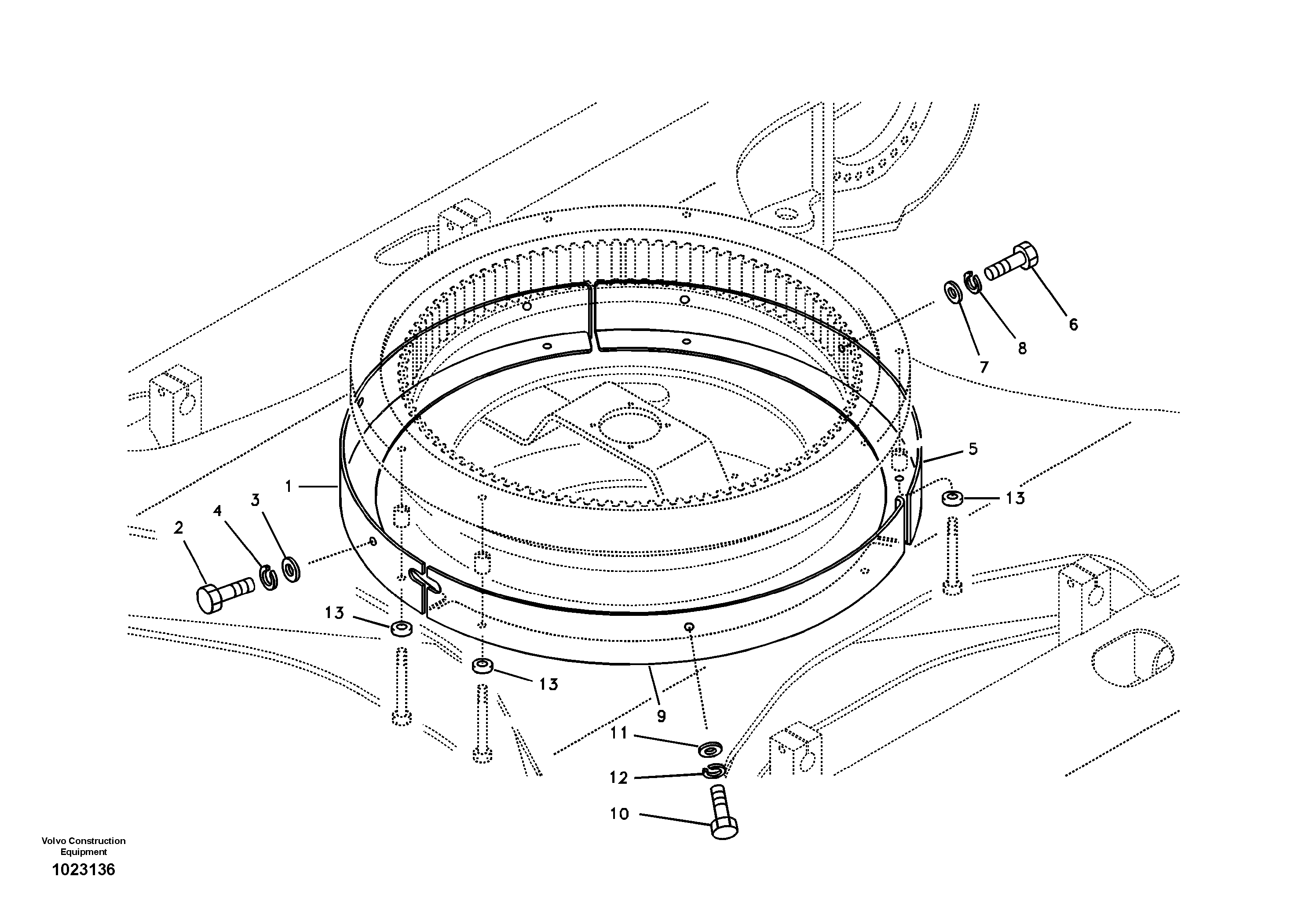 Схема запчастей Volvo EC240B - 19470 Swing system EC240B APPENDIX FX FORESTRY VER