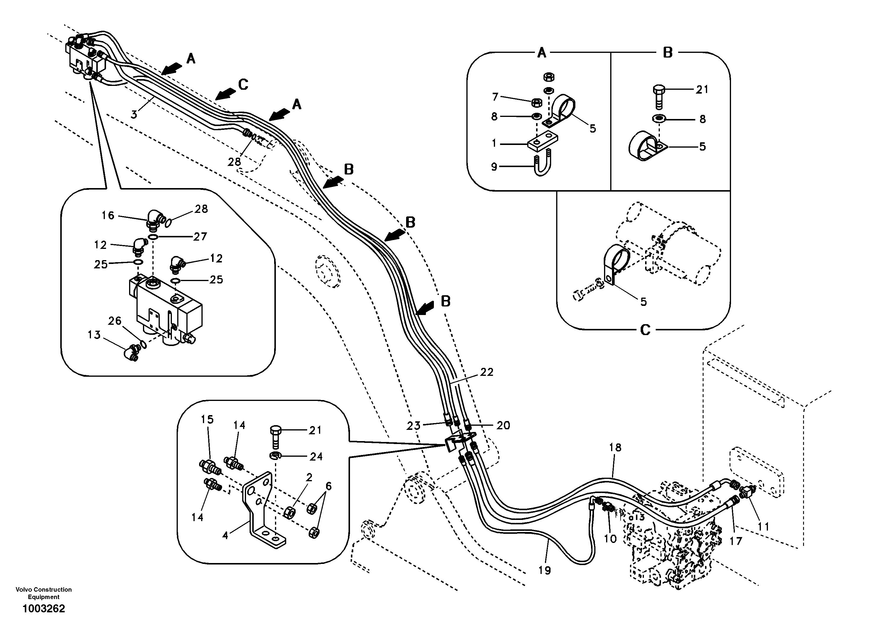 Схема запчастей Volvo EC240B - 42020 Working hydraulic, dipper arm rupture EC240B