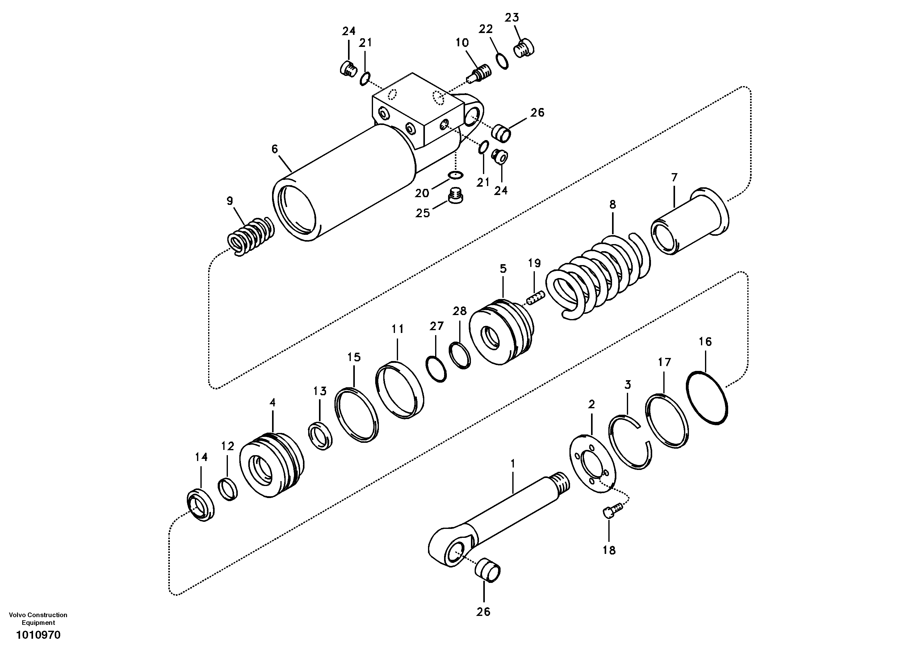 Схема запчастей Volvo EC240B - 95339 Quick fit cylinder EC240B