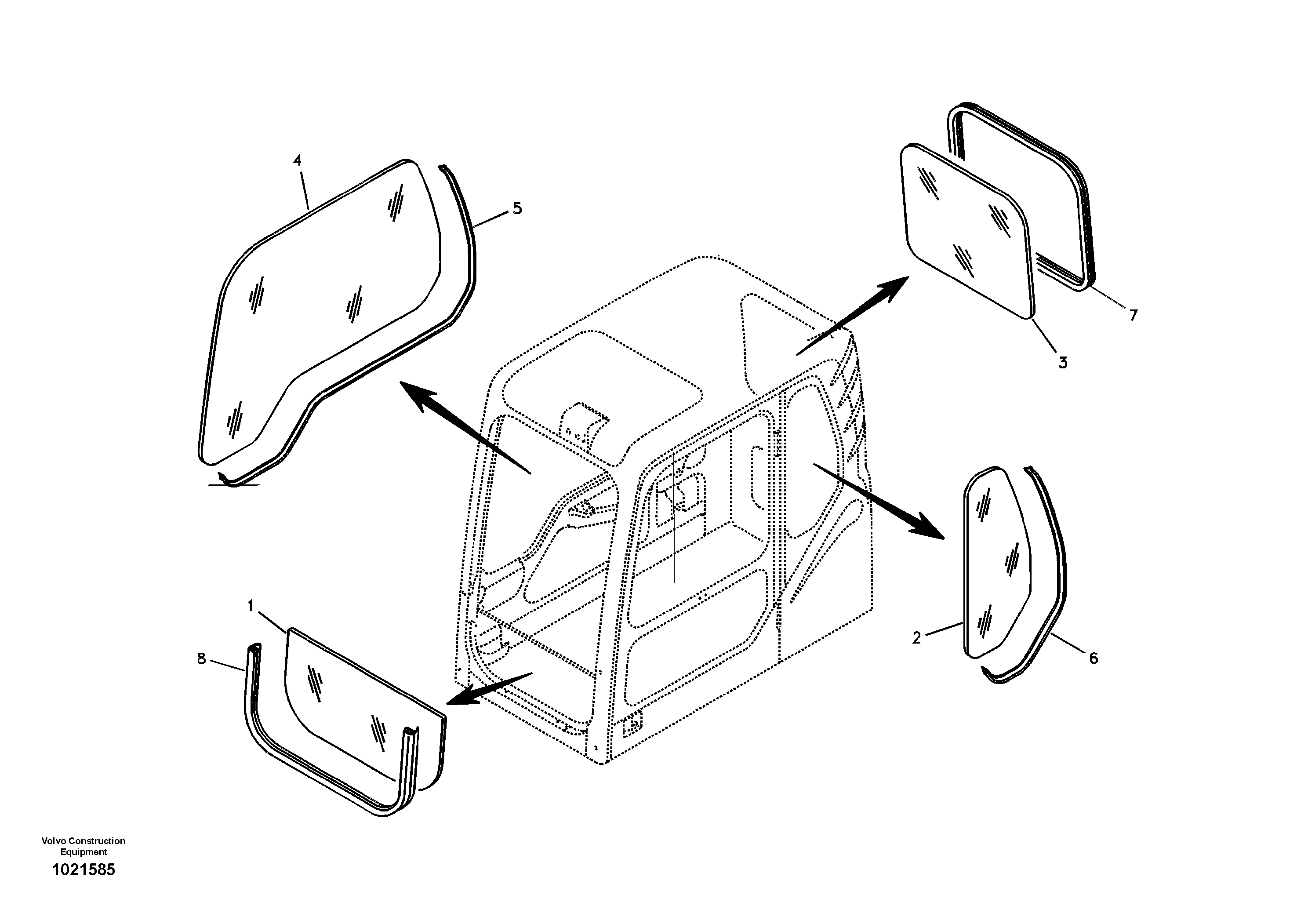 Схема запчастей Volvo EC240B - 2806 Windows EC240B APPENDIX FX FORESTRY VER