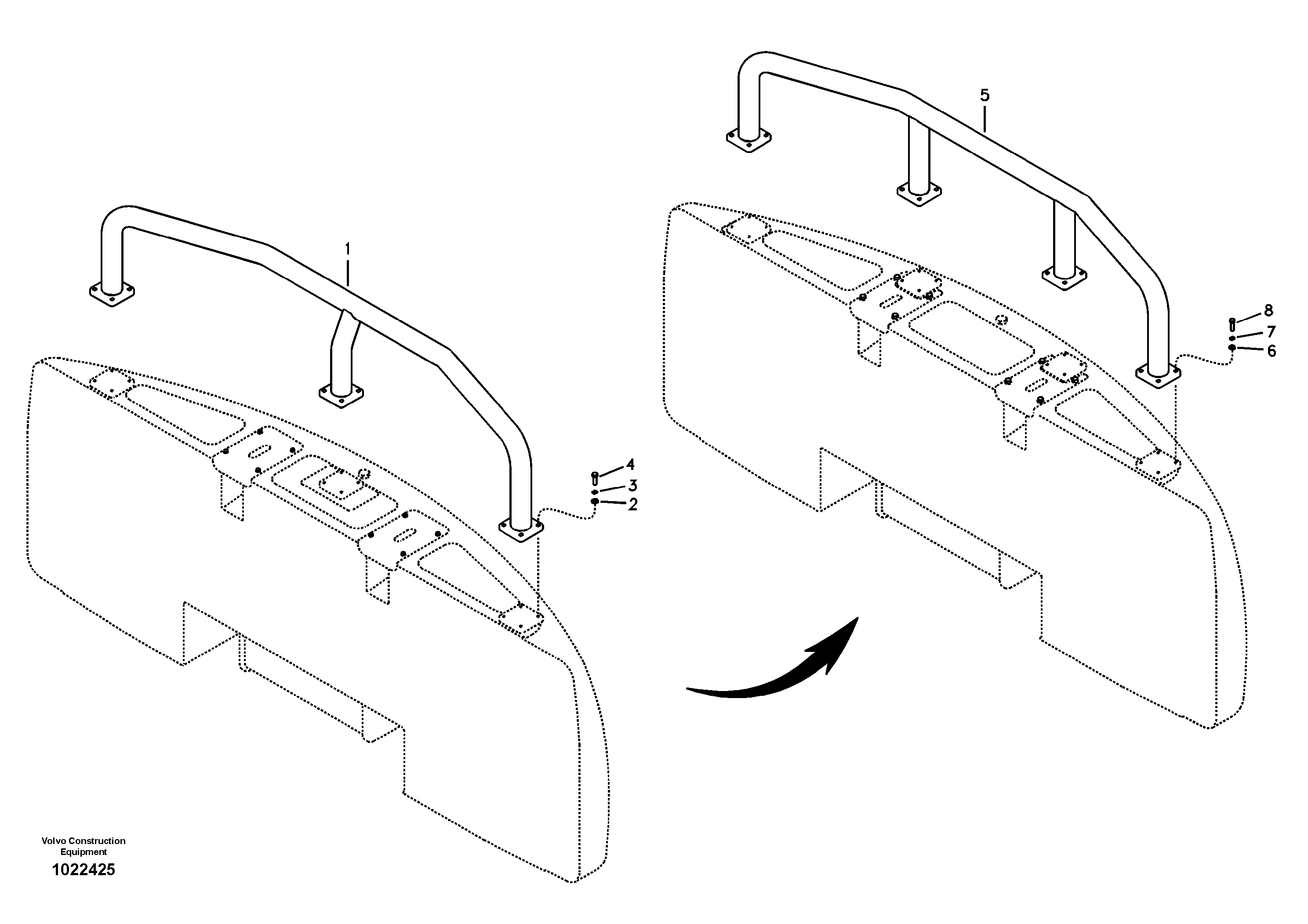 Схема запчастей Volvo EC240B - 29245 Upper protection, Forestry EC240B APPENDIX FX FORESTRY VER