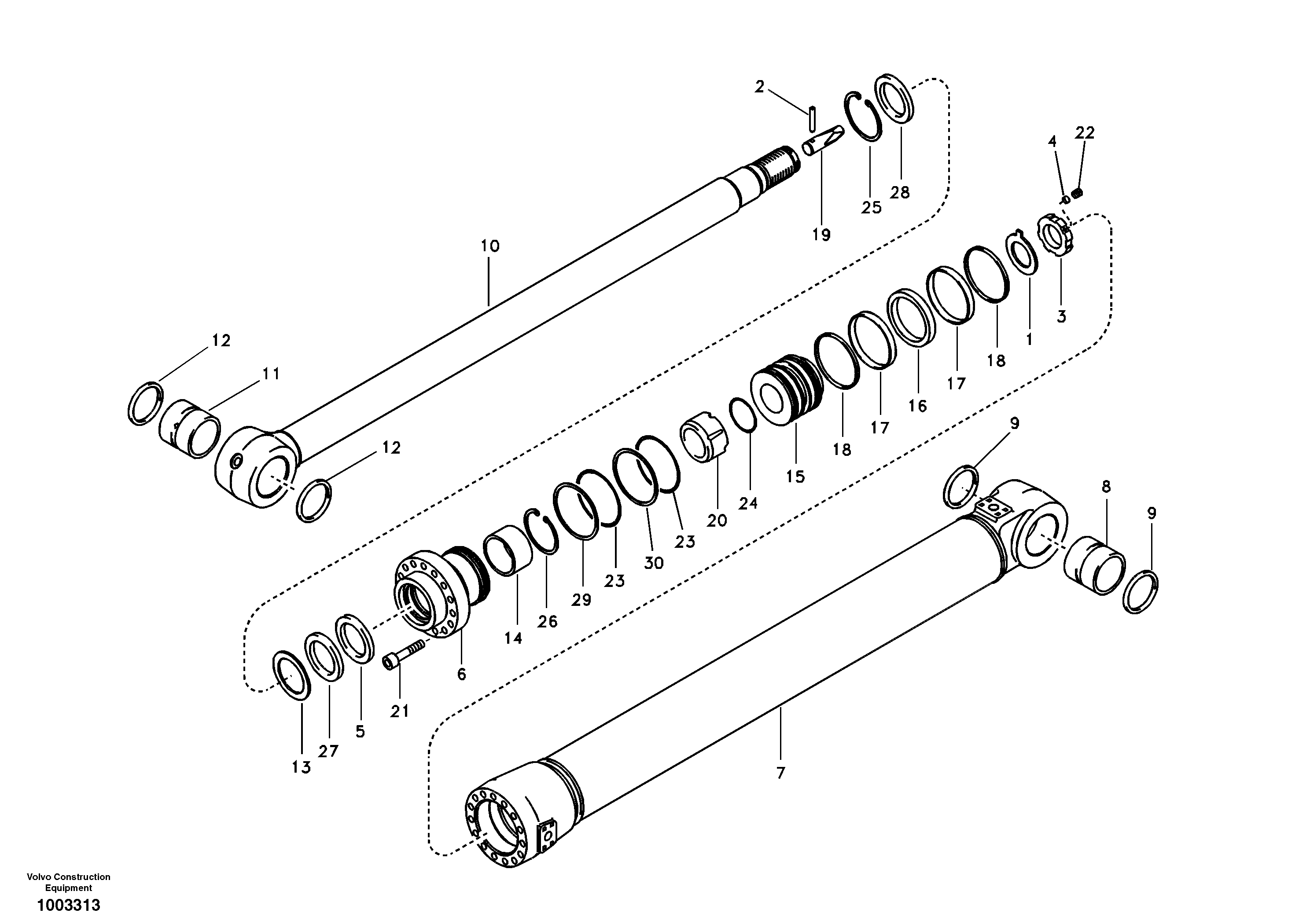 Схема запчастей Volvo EC240B - 92427 Dipper arm cylinder EC240B