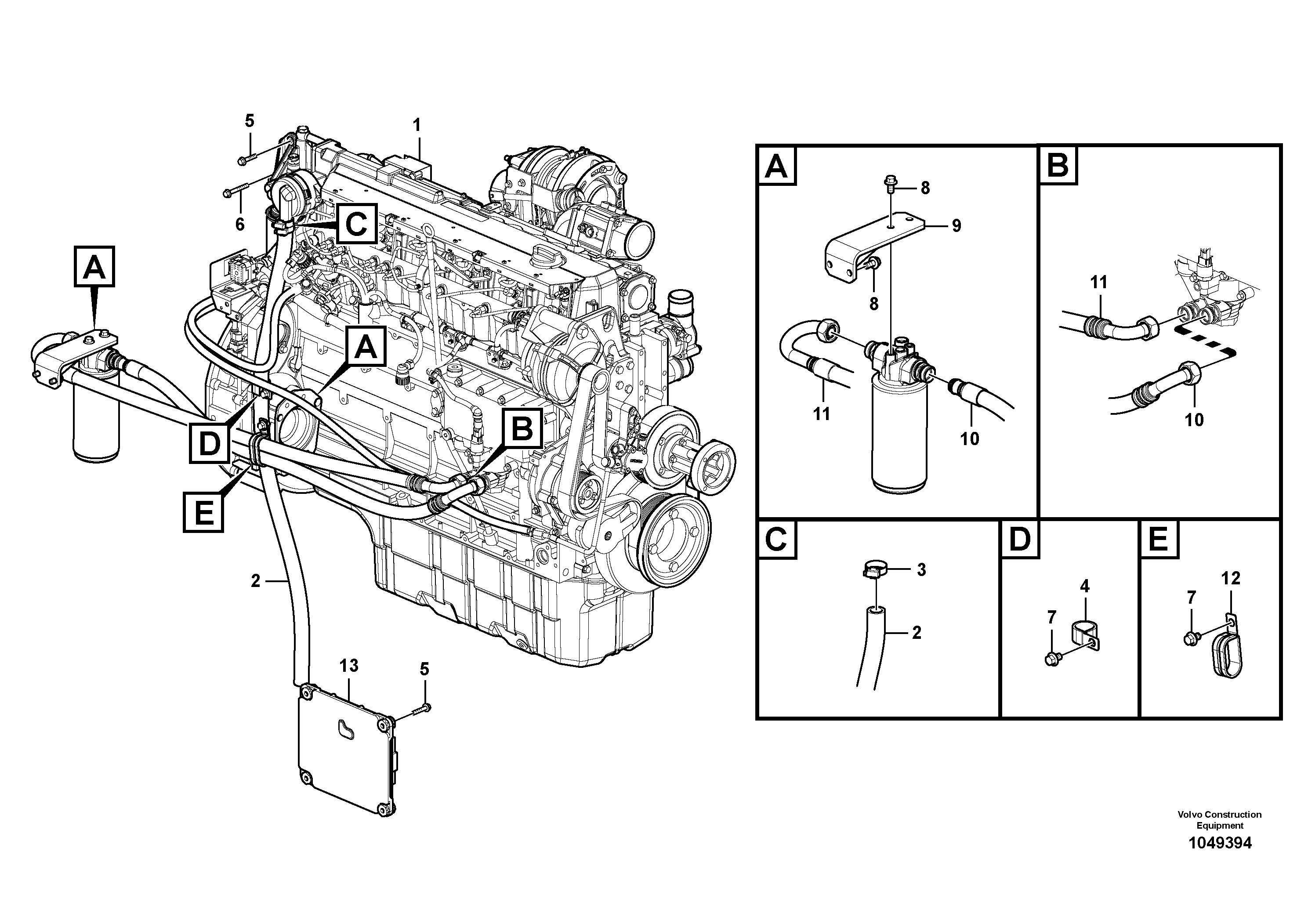 Схема запчастей Volvo EC240B - 86917 Двигатель в сборе EC240B PRIME S/N 15001-/35001-