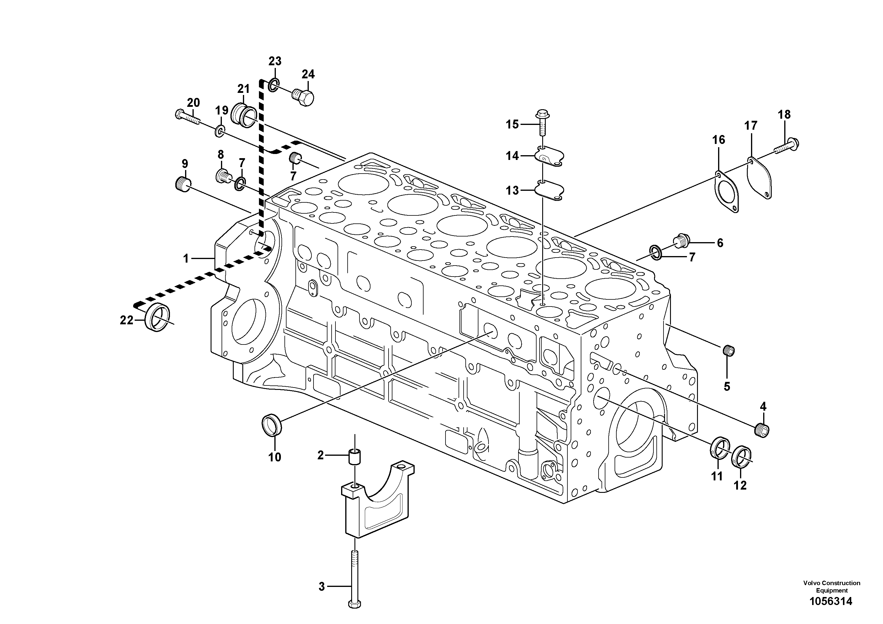 Схема запчастей Volvo EC240B - 89565 Блок цилиндров EC240B PRIME S/N 15001-/35001-