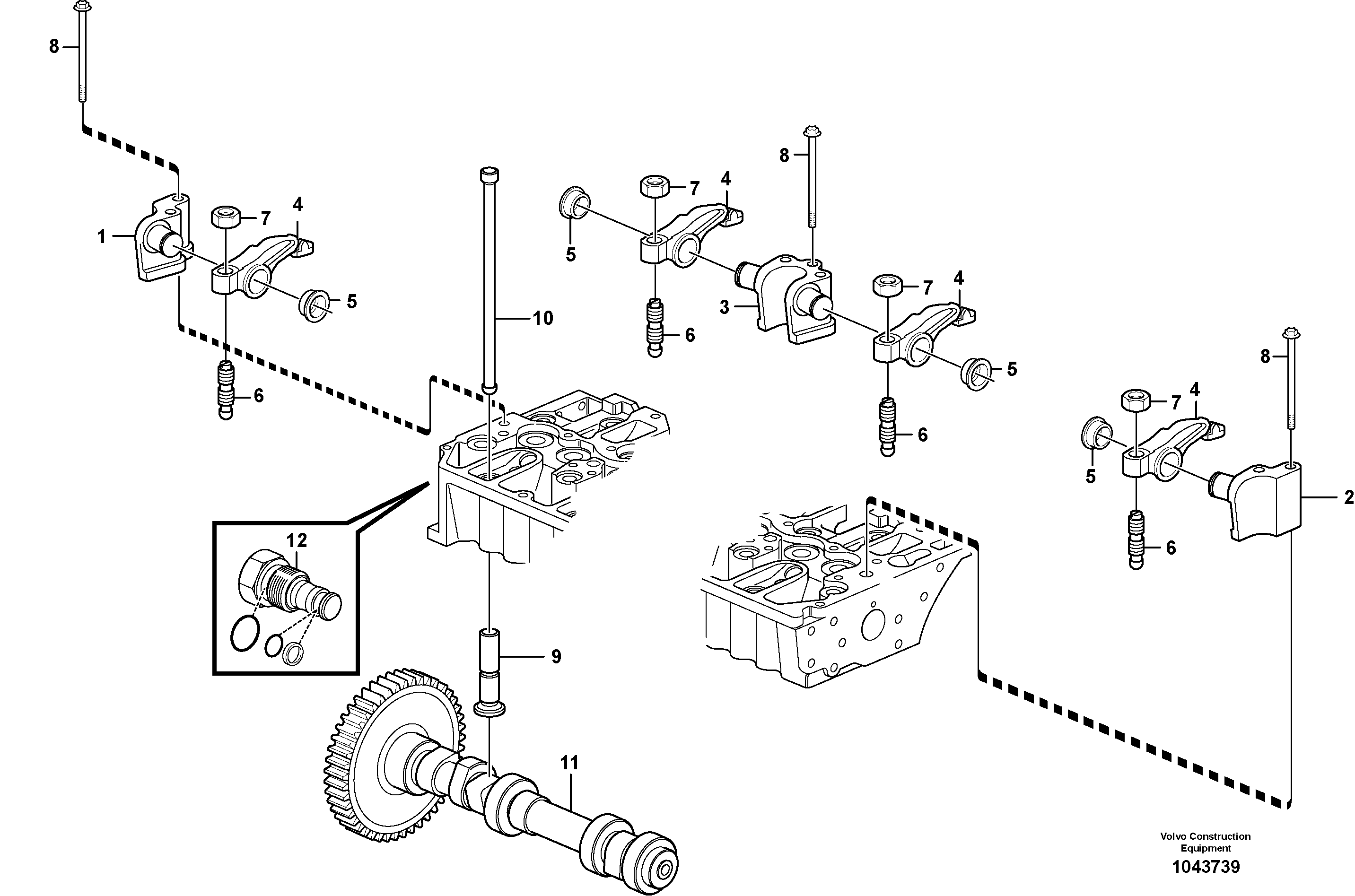 Схема запчастей Volvo EC240B - 94684 Valve mechanism EC240B PRIME S/N 15001-/35001-