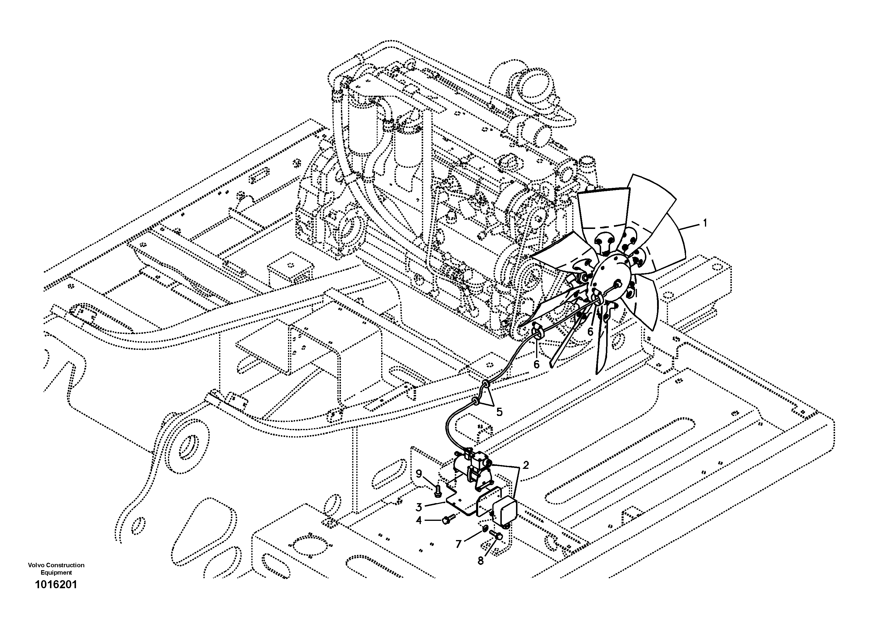 Схема запчастей Volvo EC240B - 27367 Reversible fan EC240B