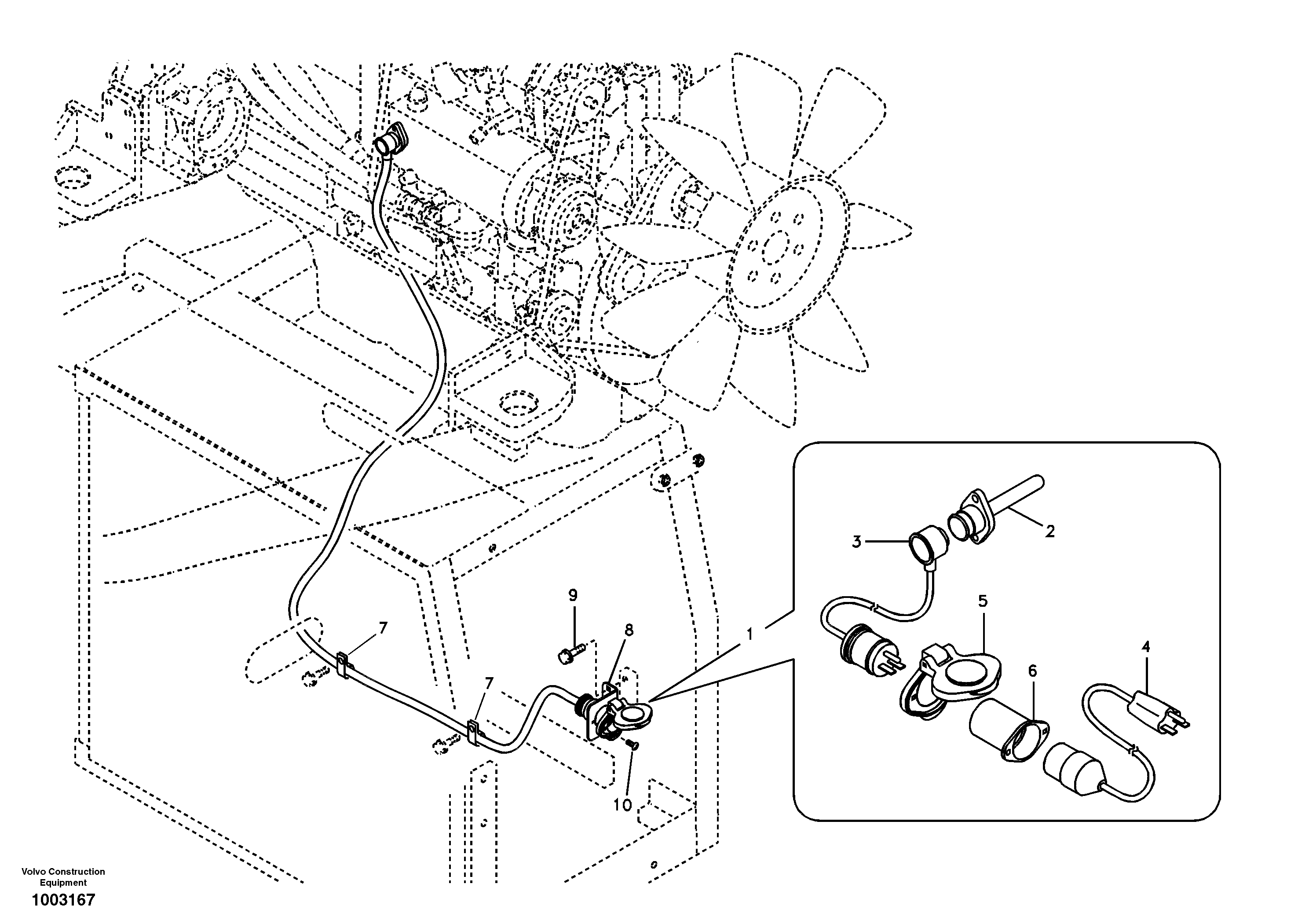 Схема запчастей Volvo EC240B - 33564 Engine block heater EC240B