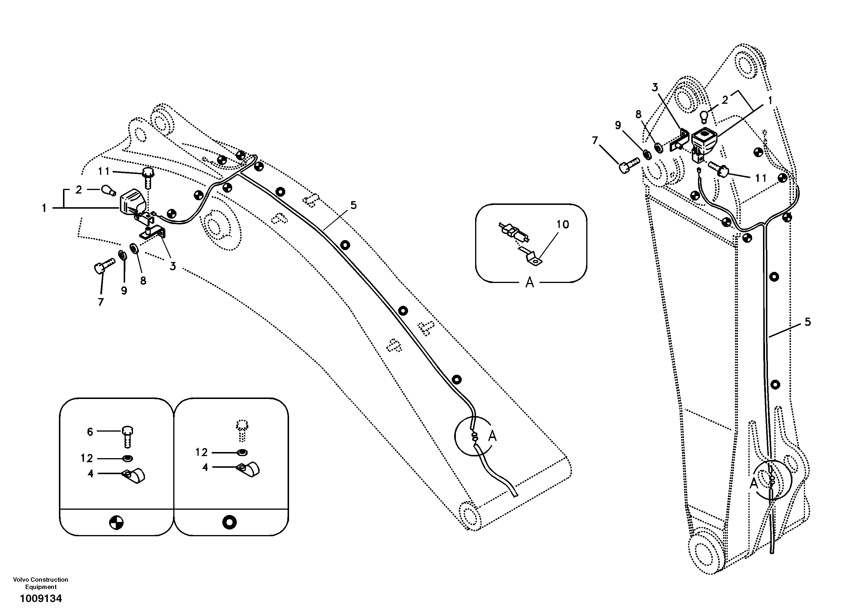 Схема запчастей Volvo EC240B - 10826 Working lamp on boom EC240B