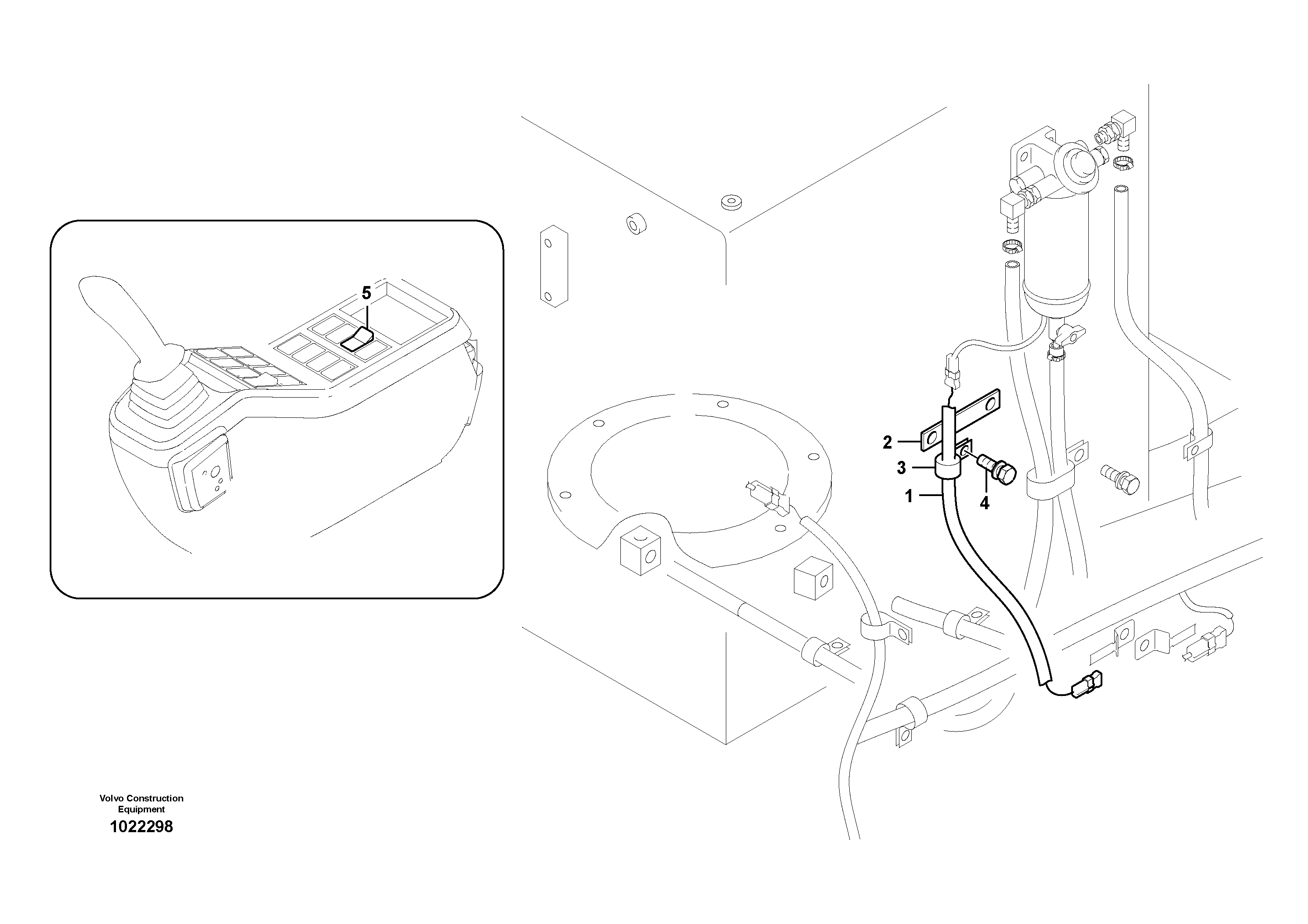 Схема запчастей Volvo EC240B - 1036 Cable and cable harness, water separator EC240B SER NO INT 12641- EU & NA 80001-