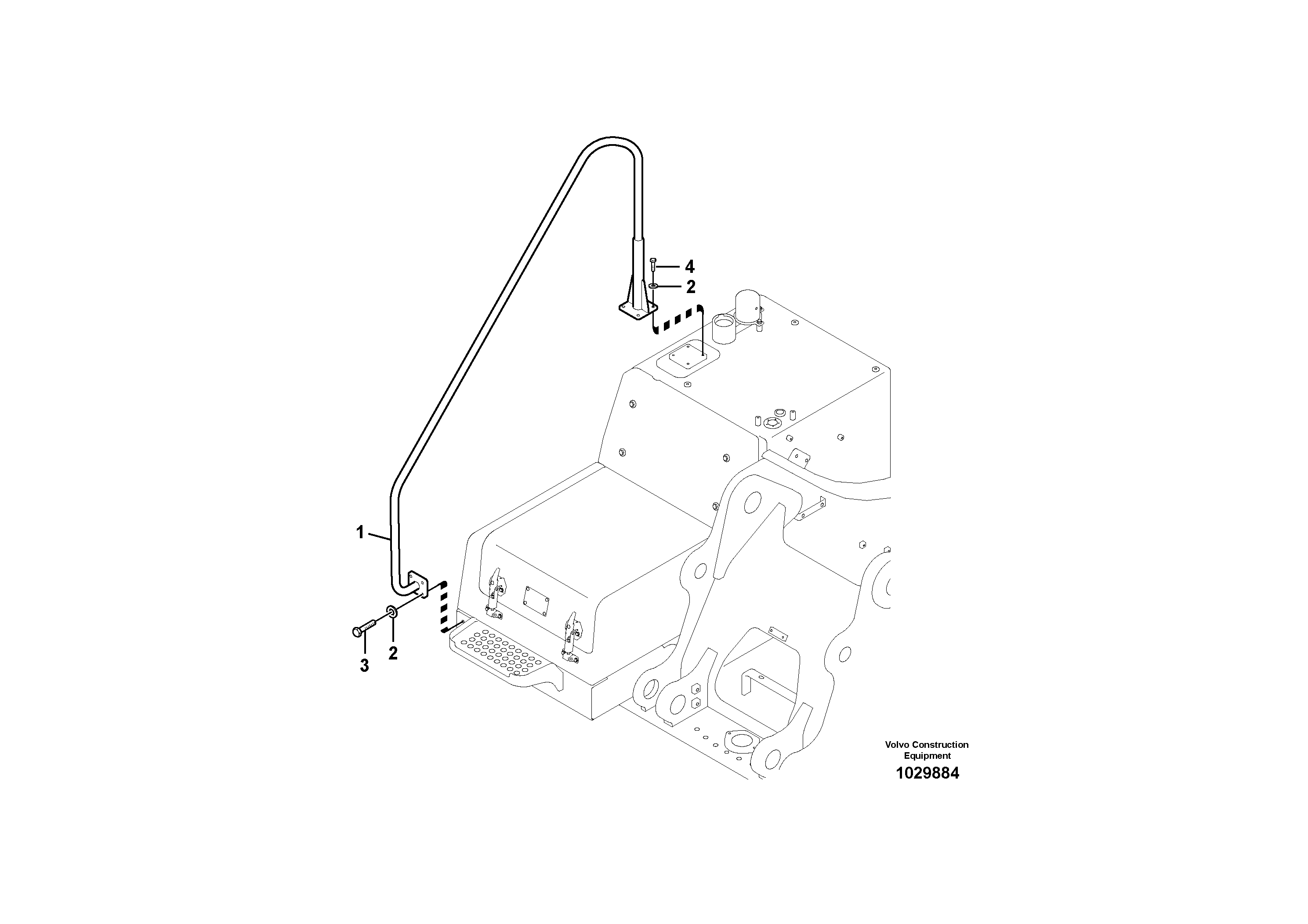 Схема запчастей Volvo EC240B - 89766 Перила EC240B PRIME S/N 15001-/35001-