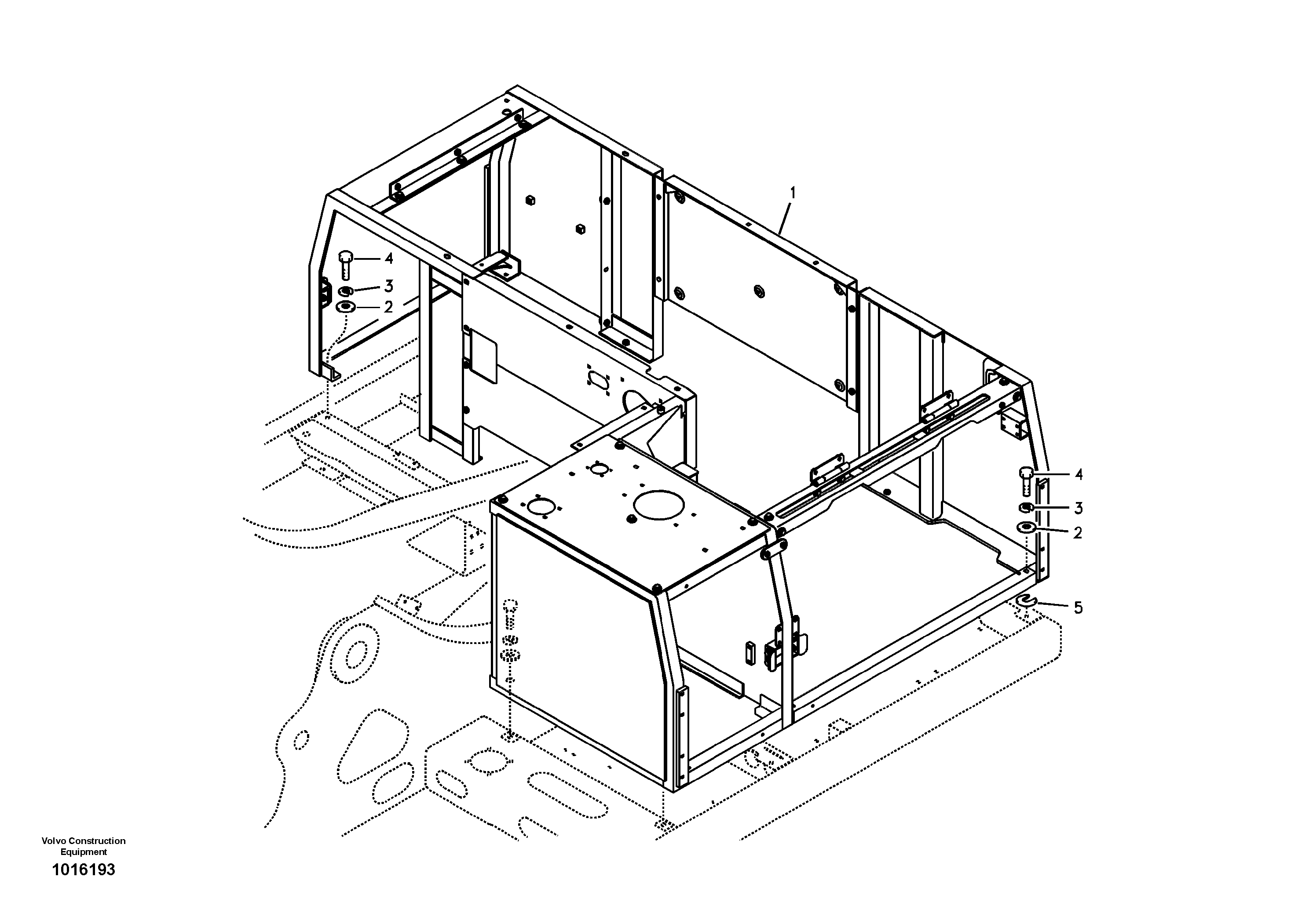 Схема запчастей Volvo EC240B - 35514 Cowl frame EC240B