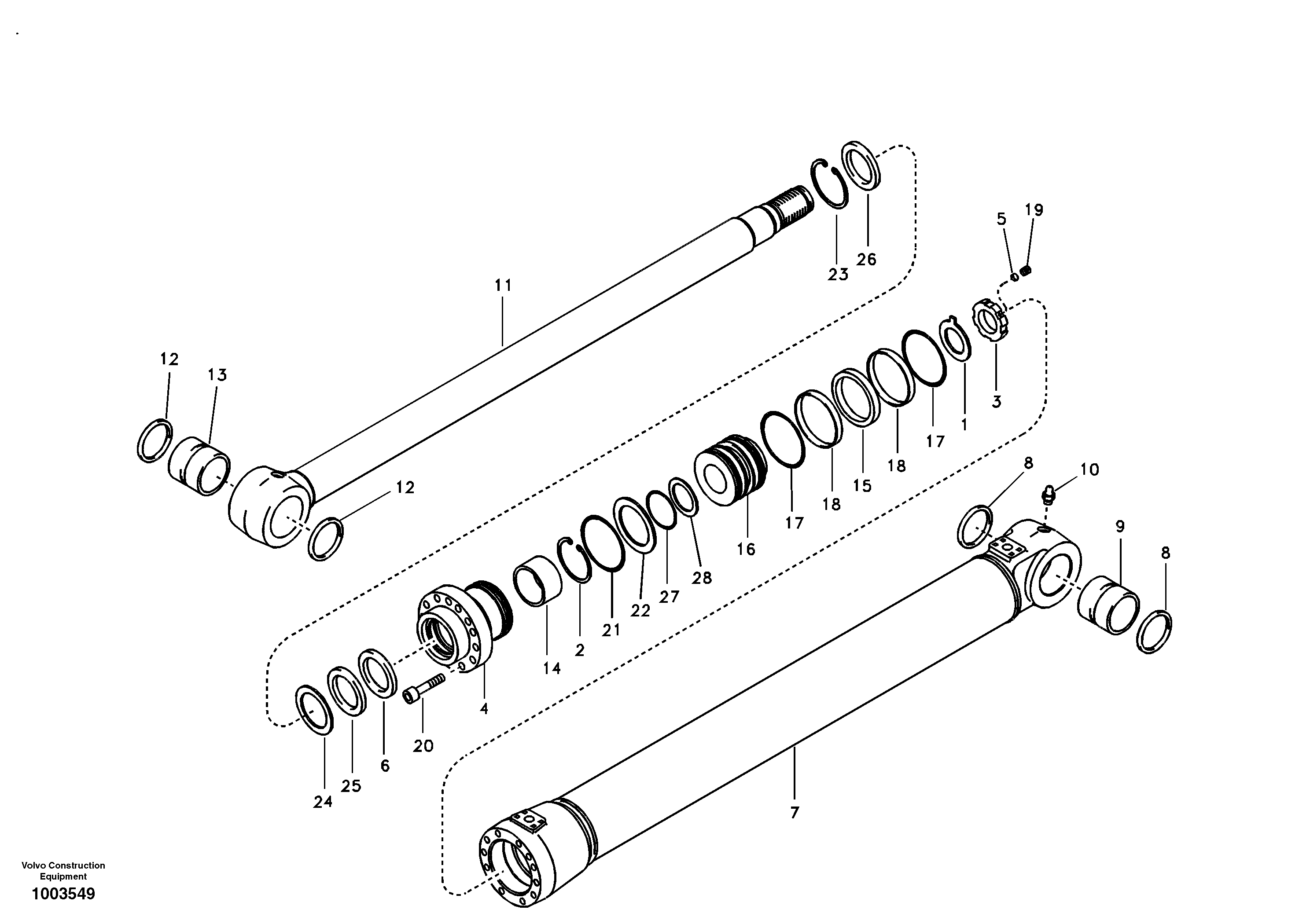 Схема запчастей Volvo EC290B - 89130 Boom cylinder, adjustable 2nd EC290B SER NO INT 13562- EU & NA 80001-