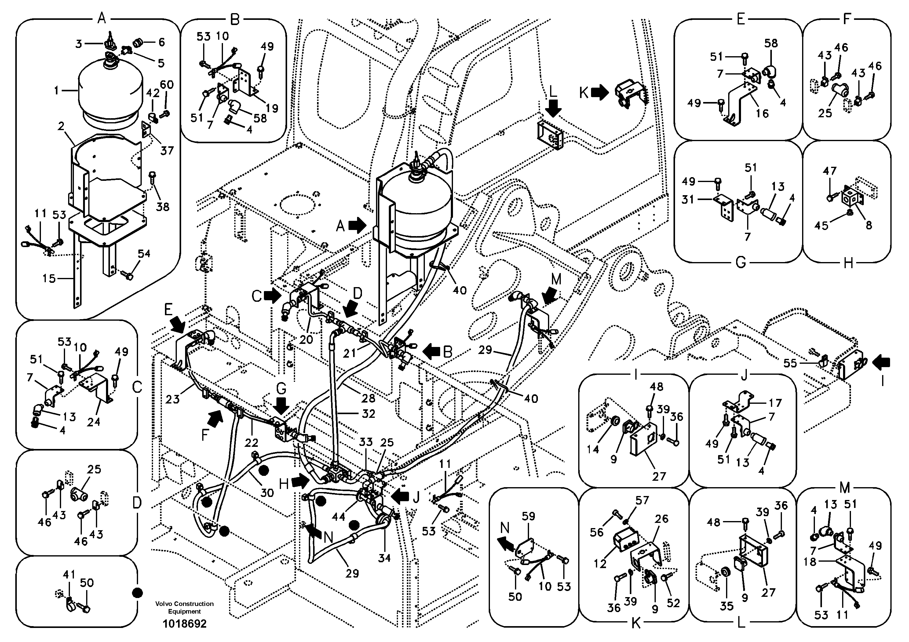 Схема запчастей Volvo EC290B - 95230 Fire extinguisher EC290B