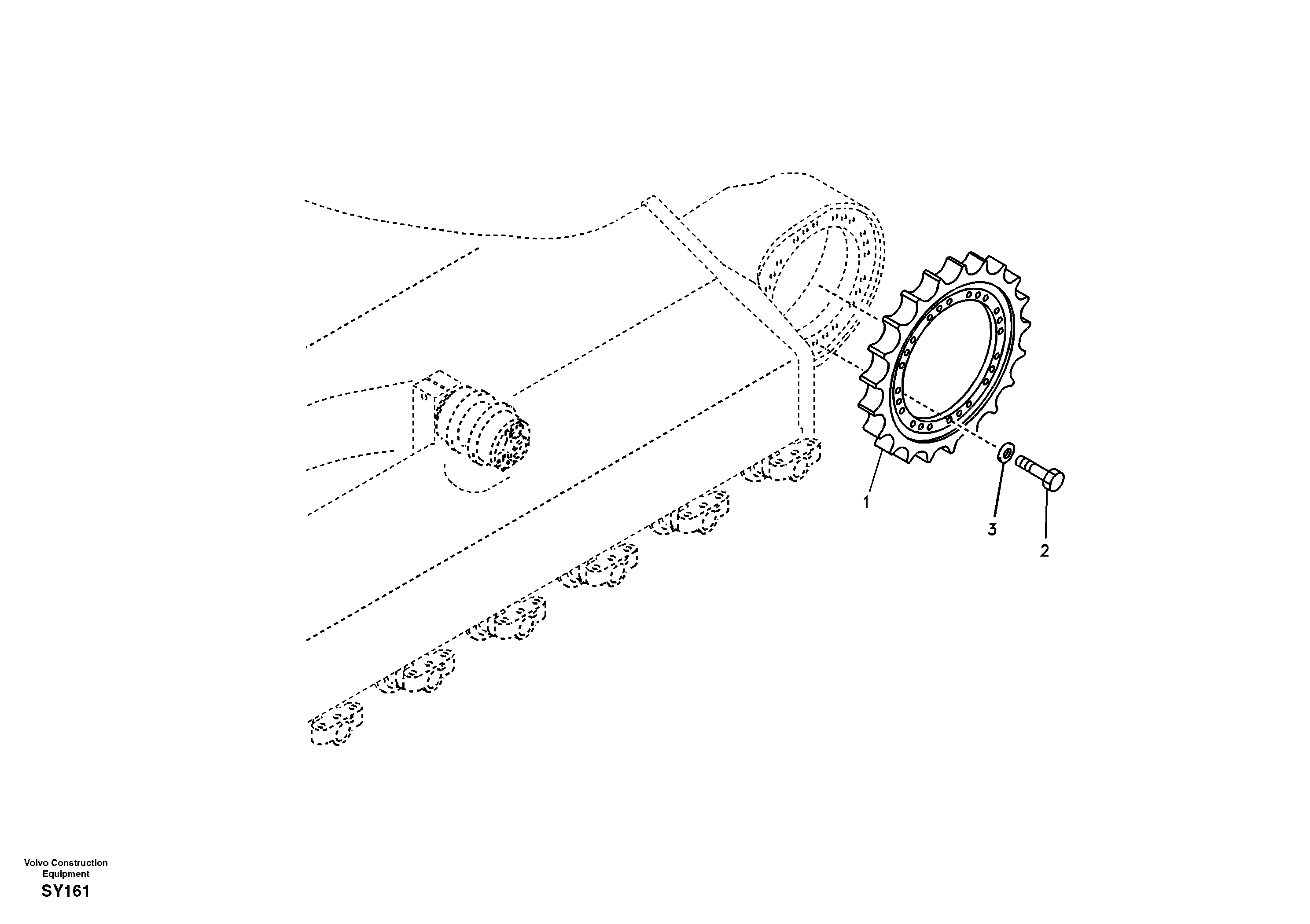 Схема запчастей Volvo EC290B - 27887 Звездочка EC290B SER NO INT 13562- EU & NA 80001-