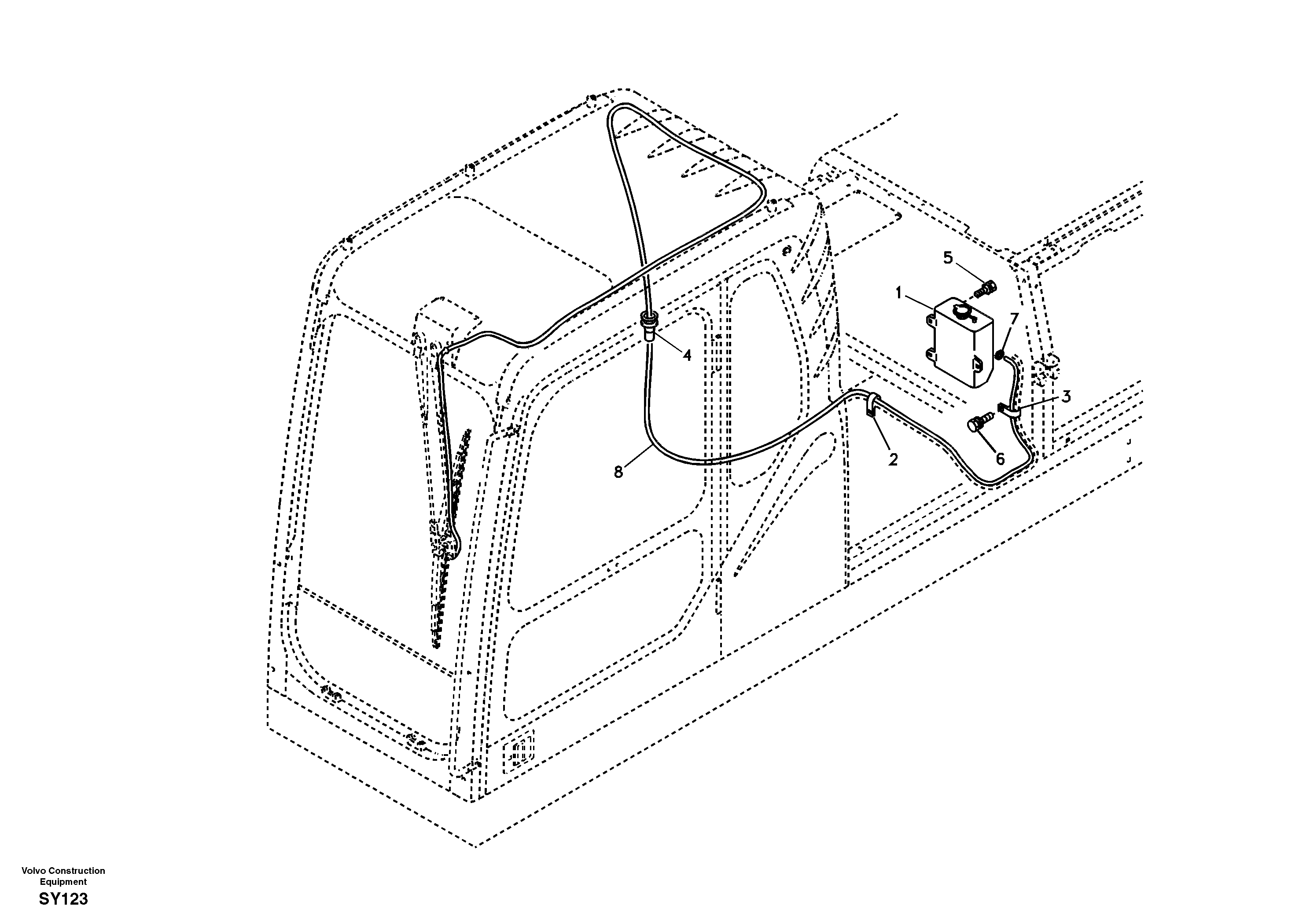 Схема запчастей Volvo EC290B - 40405 Шайба лобового стекла (ветрового) EC290B