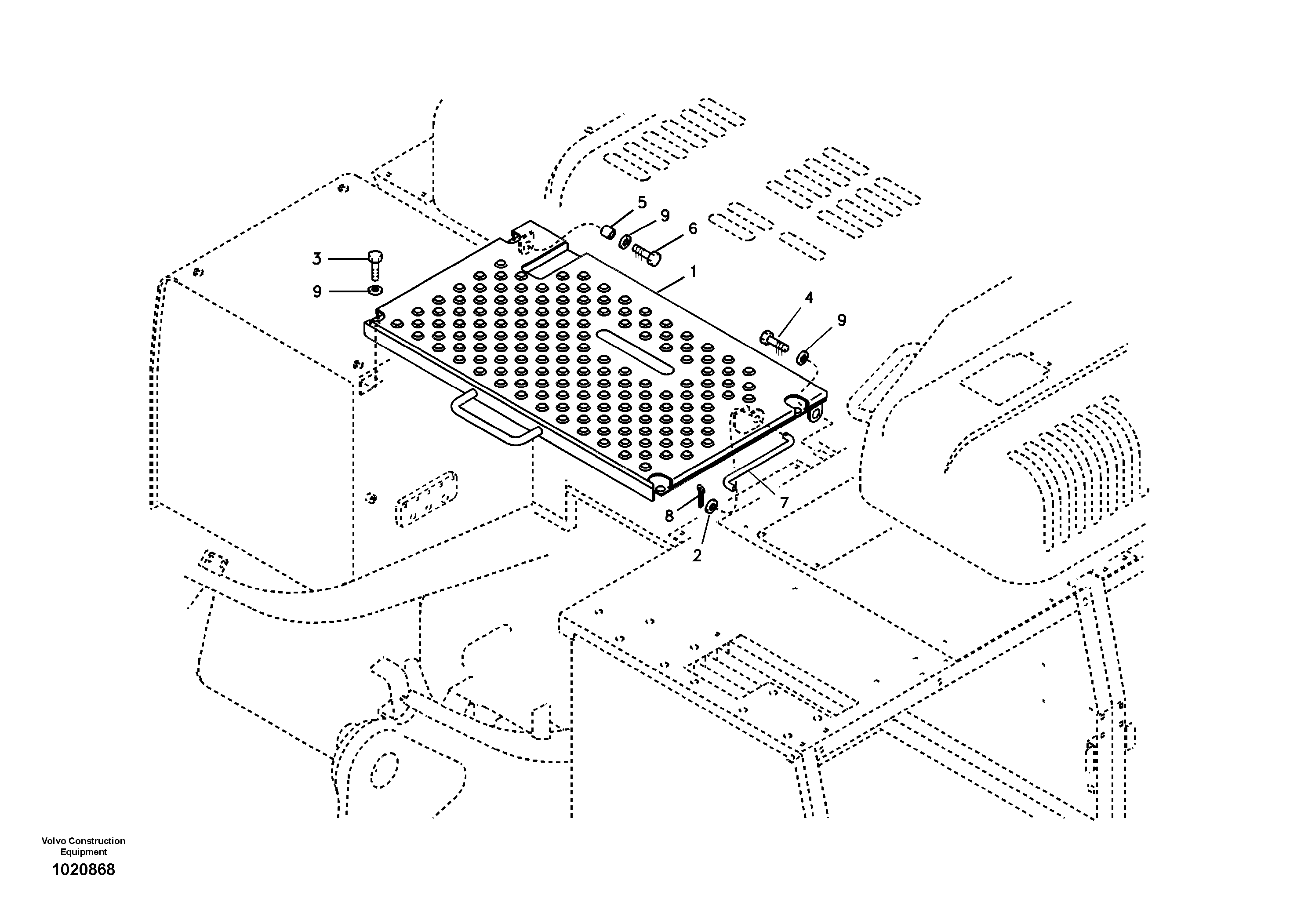 Схема запчастей Volvo EC290B - 25927 Cover, control valve EC290B SER NO INT 13562- EU & NA 80001-