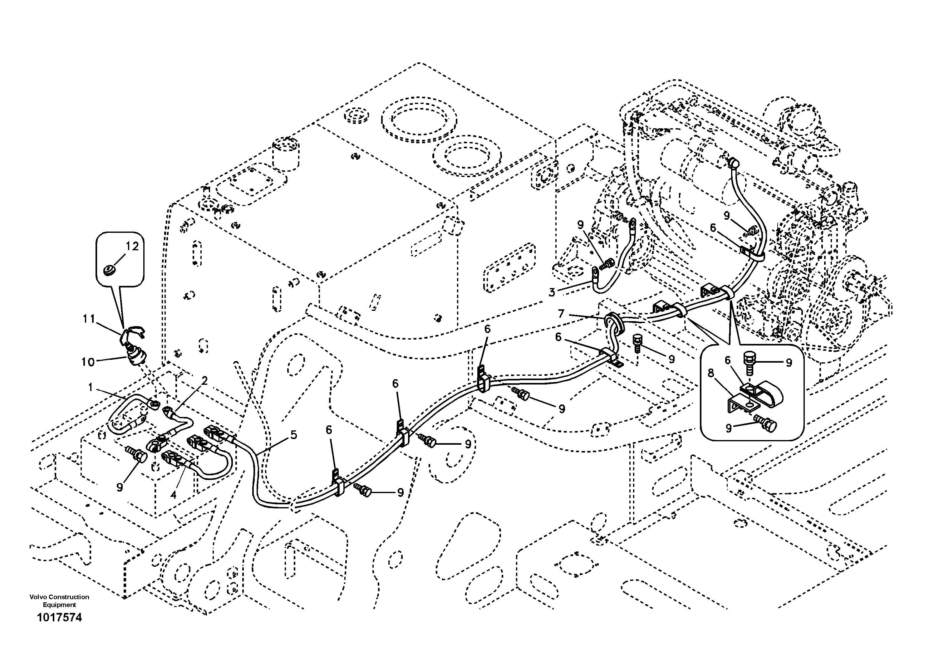Схема запчастей Volvo EC290B - 17170 Cables, battery EC290B