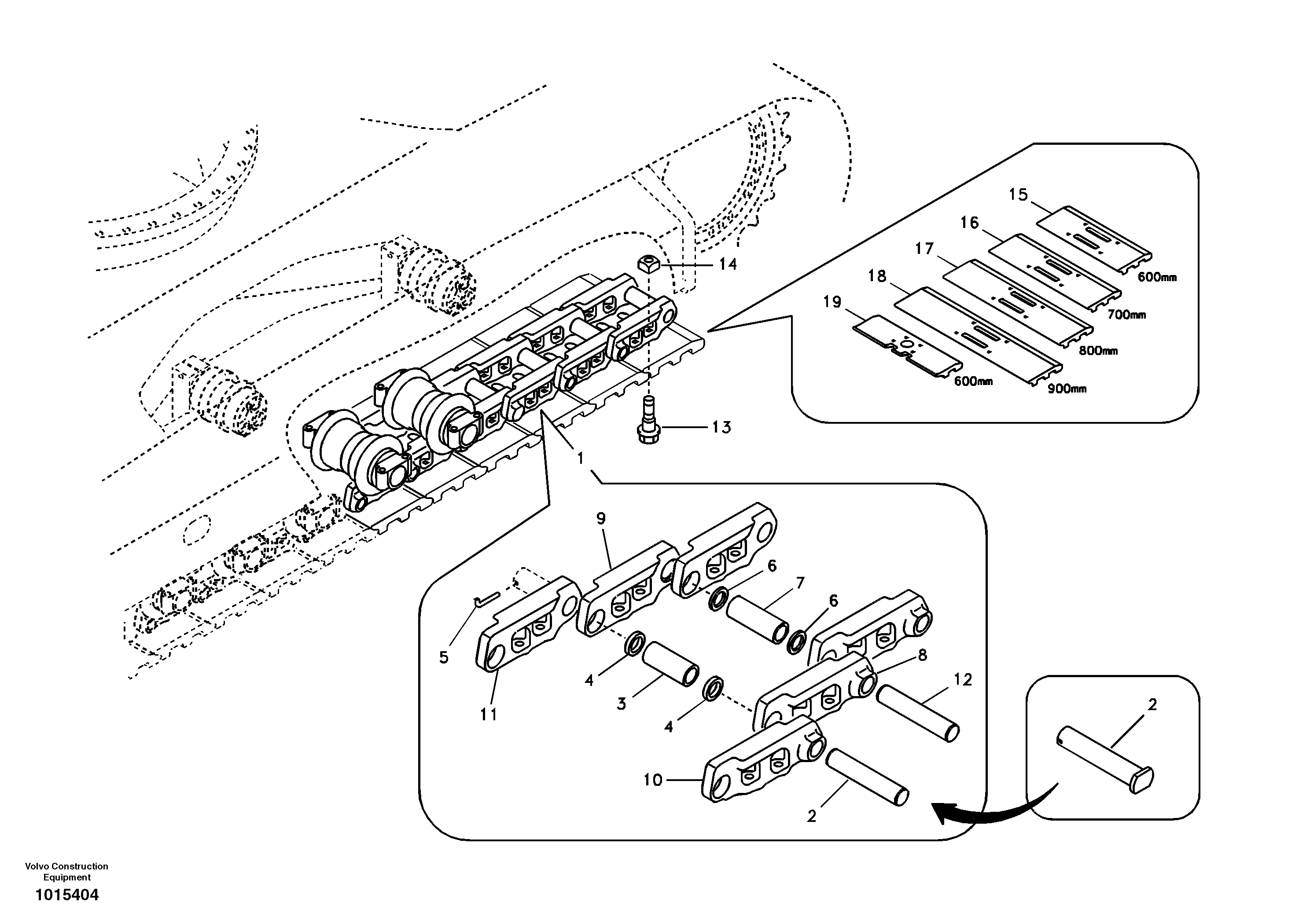 Схема запчастей Volvo EC290B - 59536 Гусеничная цепь EC290B