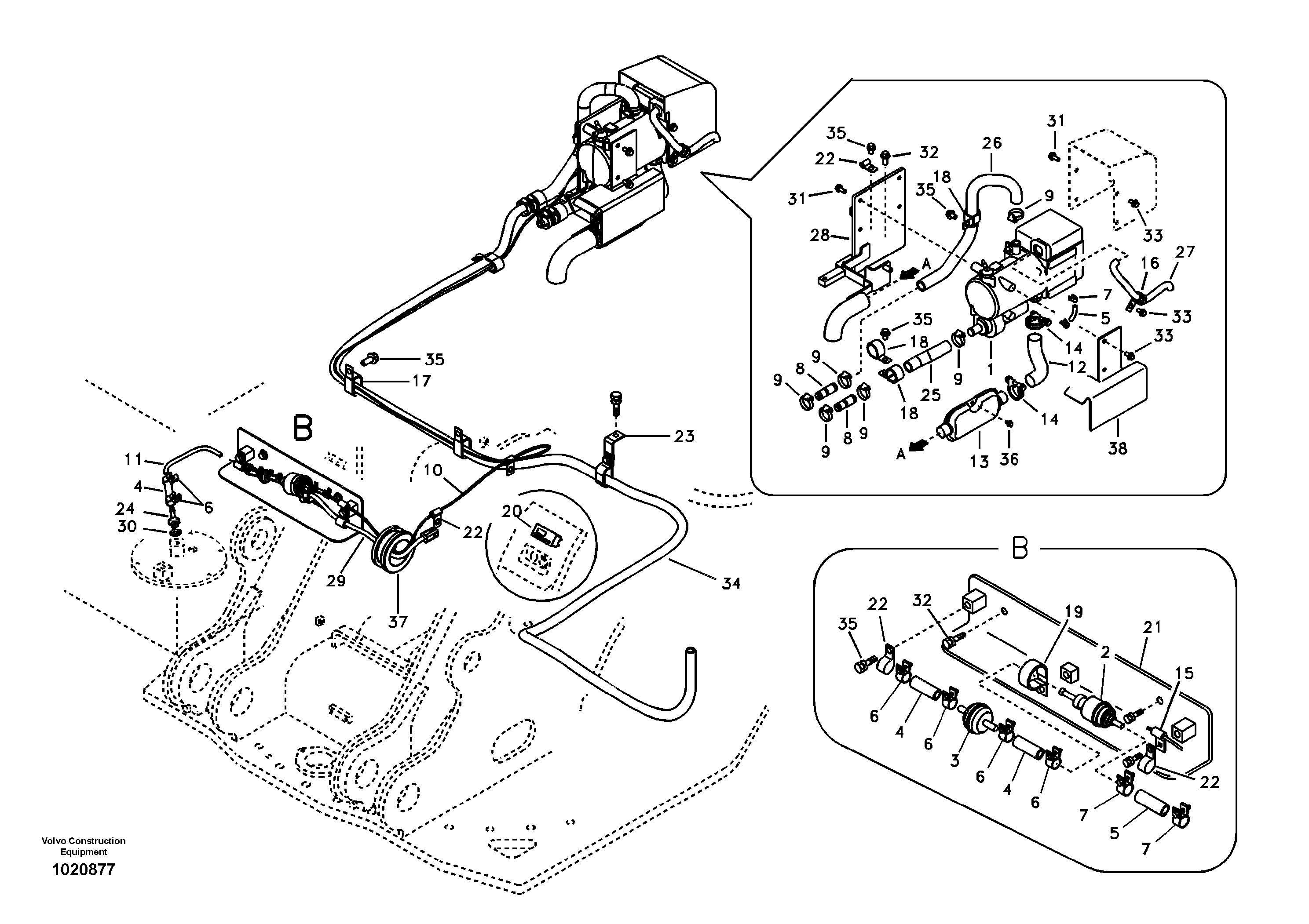 Схема запчастей Volvo EC290B - 30630 Auxiliary Heater EC290B SER NO INT 13562- EU & NA 80001-