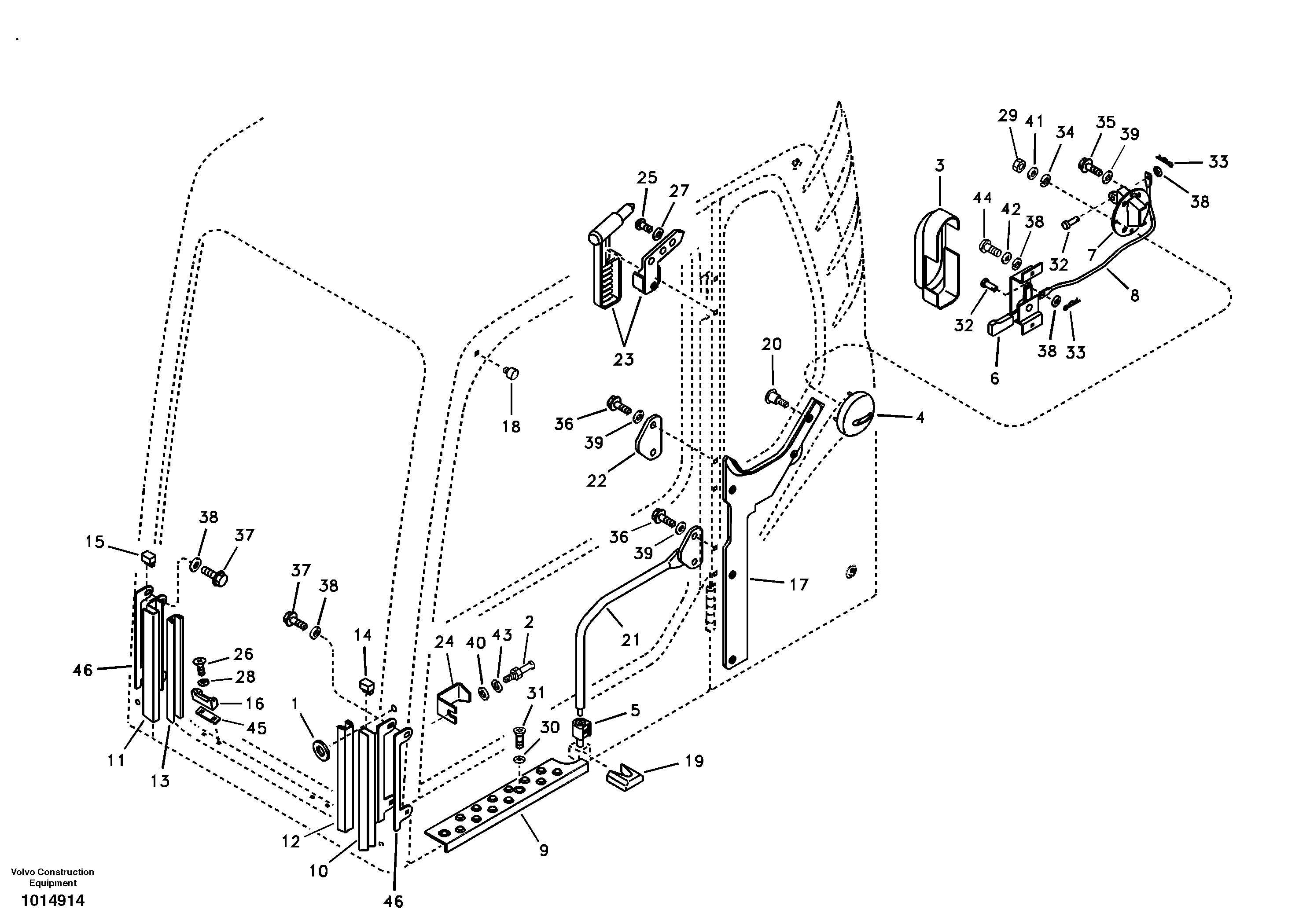 Схема запчастей Volvo EC290B - 66848 Operators cab EC290B