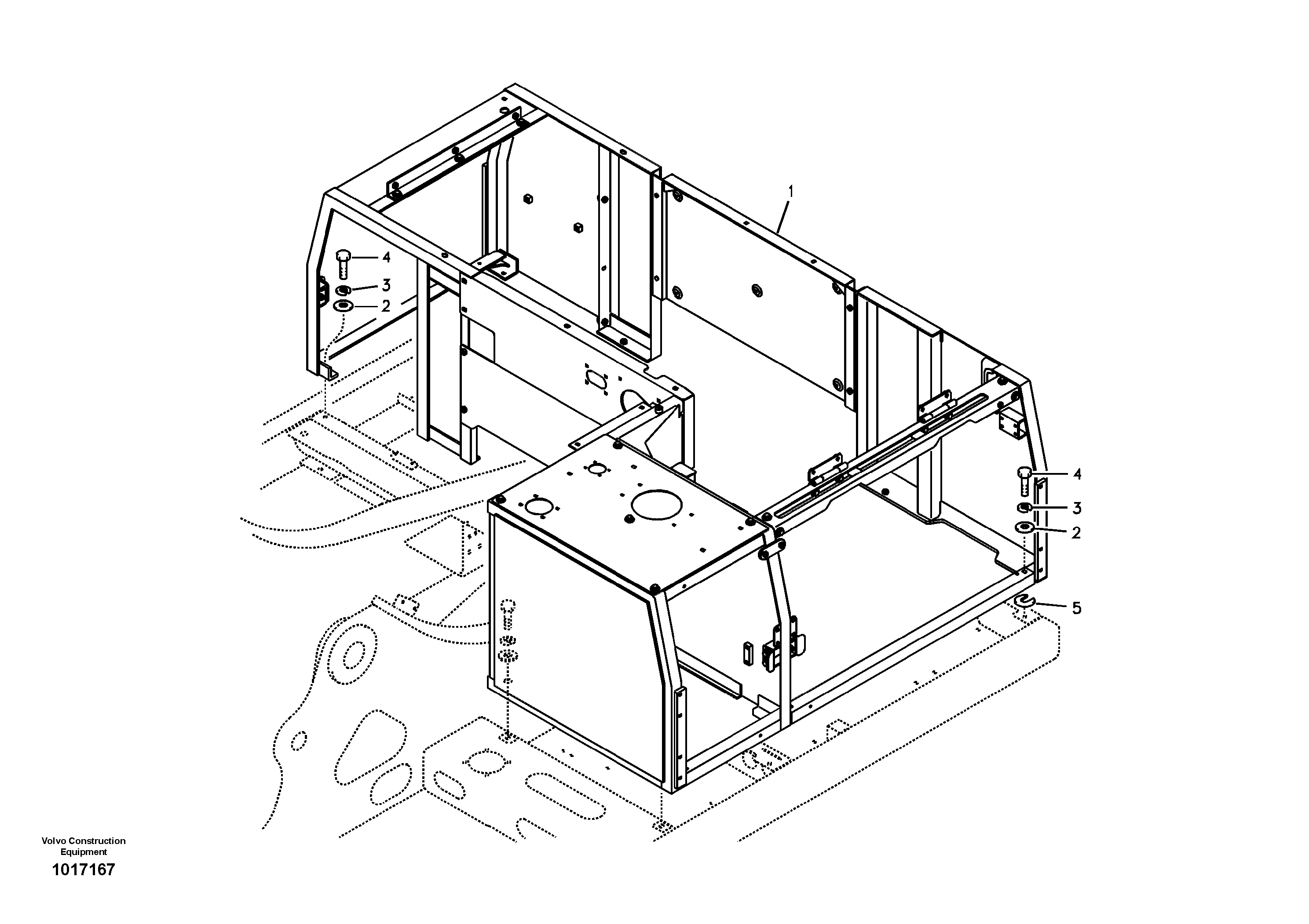 Схема запчастей Volvo EC290B - 39441 Cowl frame EC290B