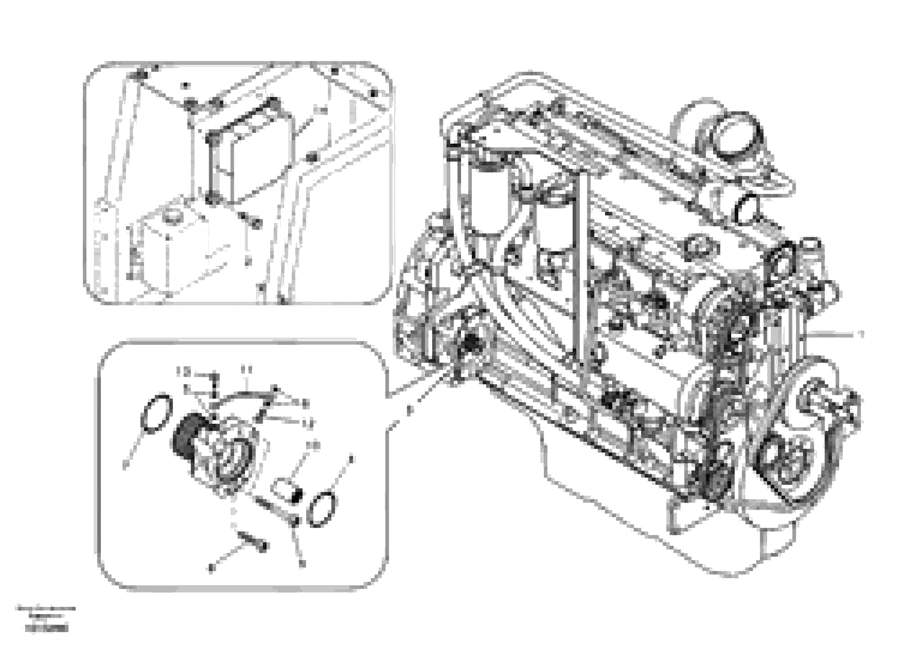 Схема запчастей Volvo EC290B - 27383 Двигатель в сборе EC290B SER NO INT 13562- EU & NA 80001-