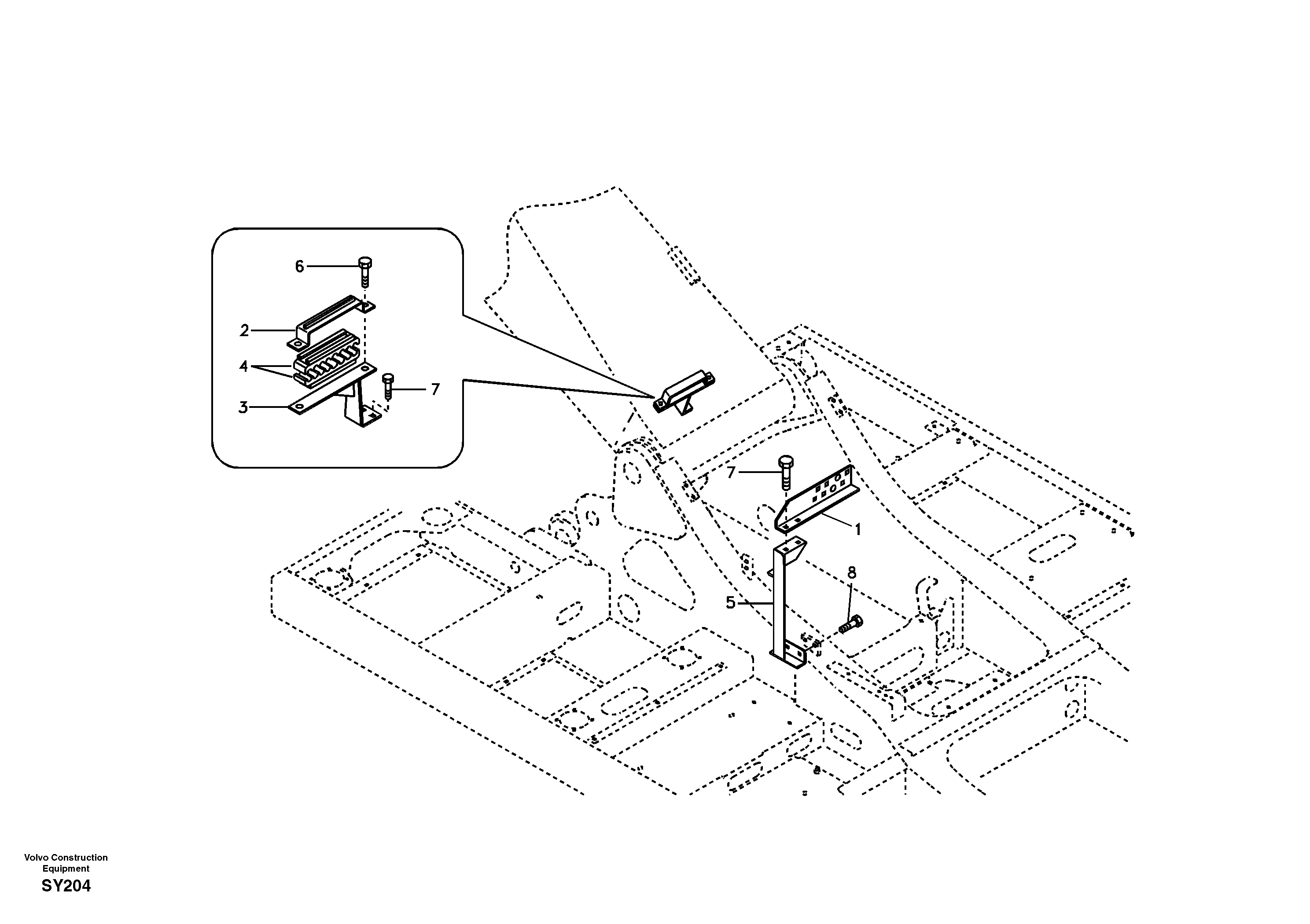 Схема запчастей Volvo EC290B - 31765 Hydraulic lines bracket-quickfit, rotator, hose repture EC290B SER NO INT 13562- EU & NA 80001-