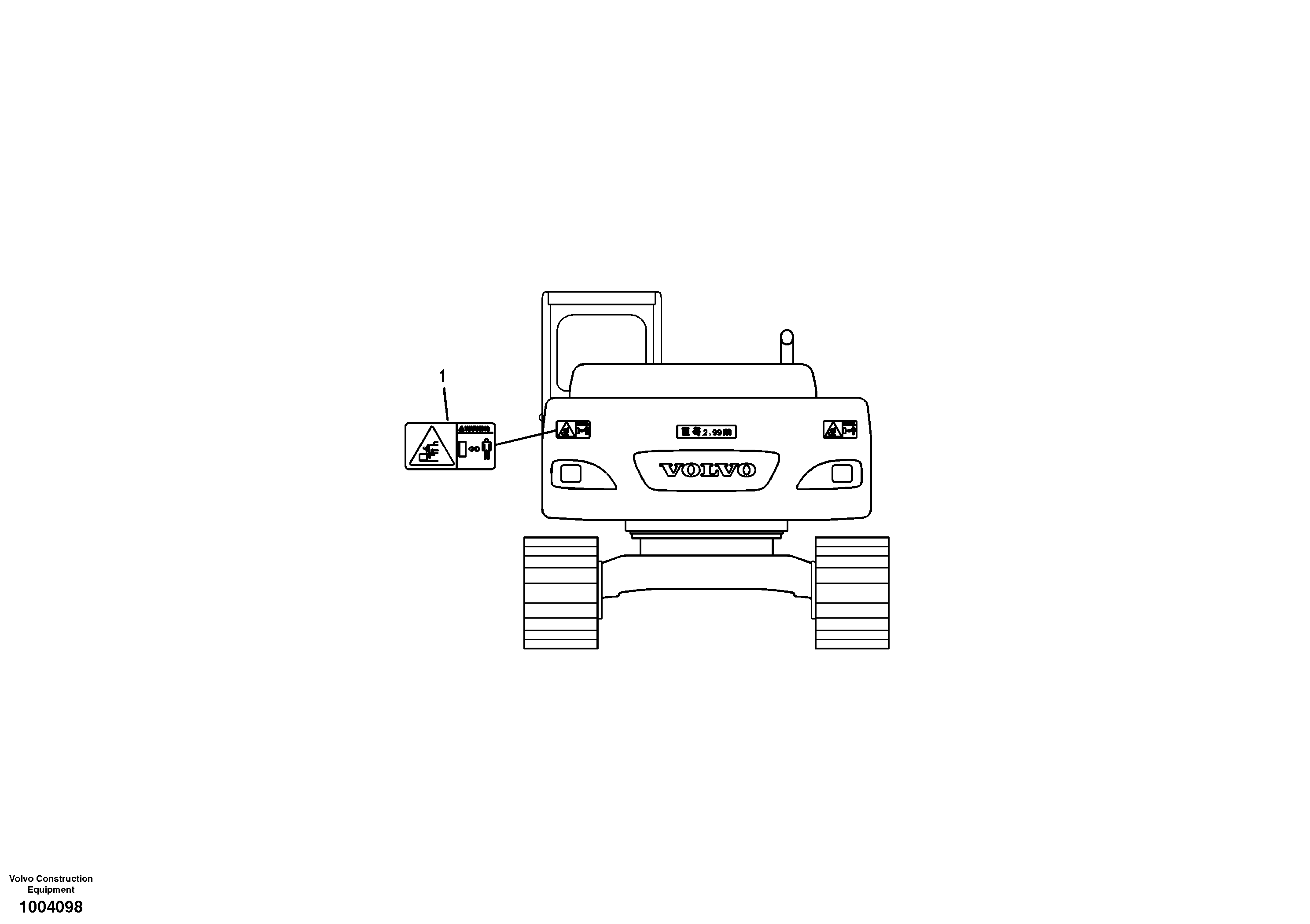Схема запчастей Volvo EC290B - 13519 Decal, outer location EC290B