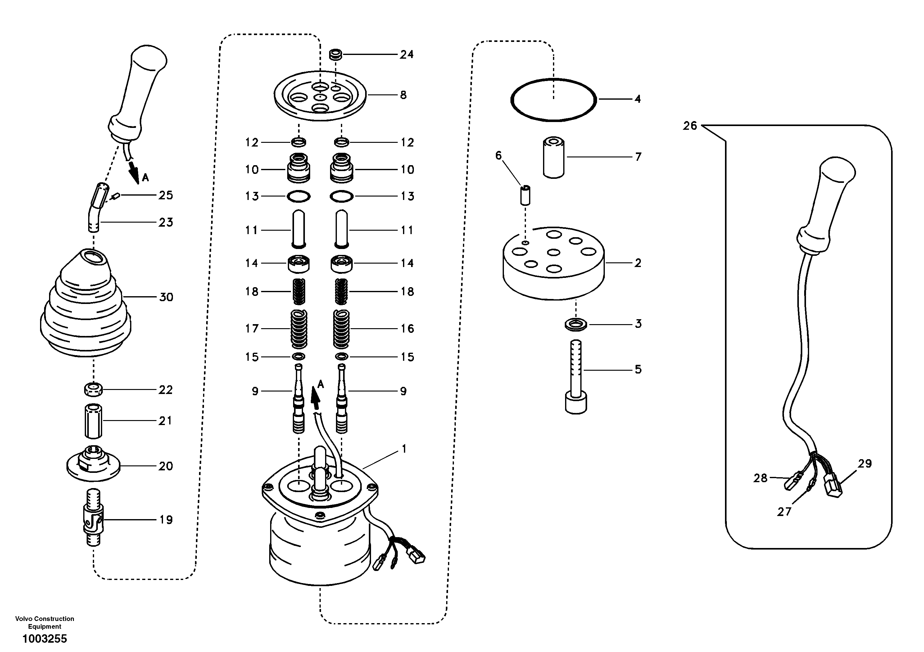 Схема запчастей Volvo EC290B - 43743 Servo system, remote control valve EC290B