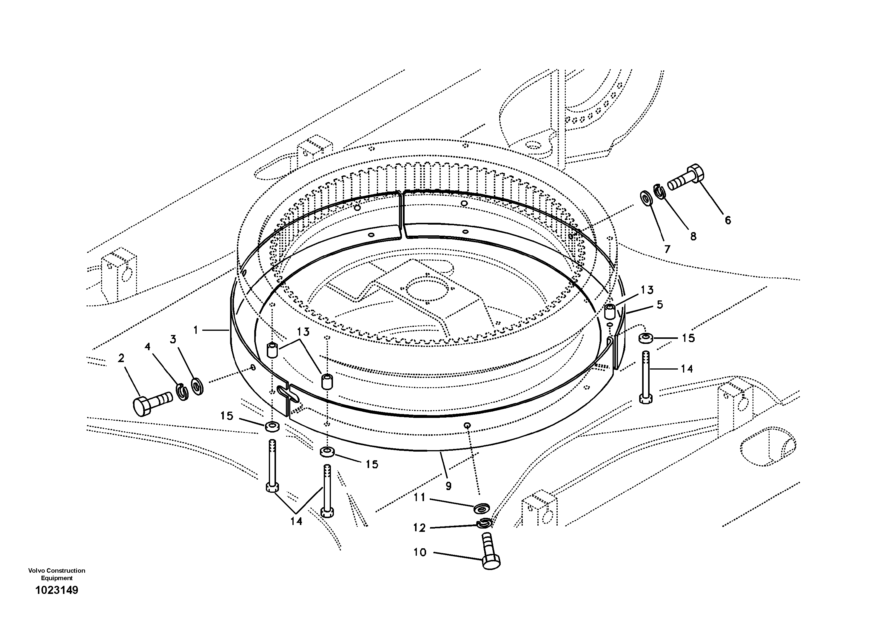 Схема запчастей Volvo EC290B - 19959 Swing system EC290B APPENDIX FX FORESTRY VER