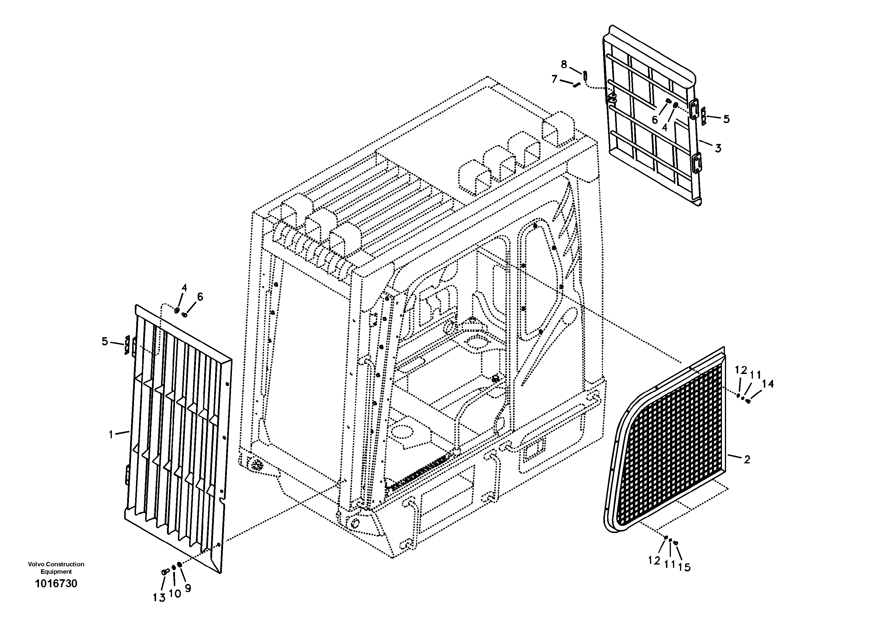 Схема запчастей Volvo EC290B - 10142 Falling object guards EC290B APPENDIX FX FORESTRY VER