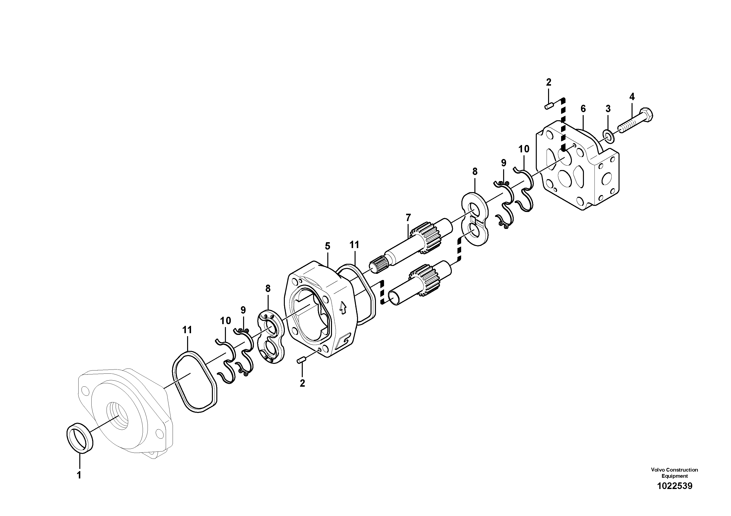 Схема запчастей Volvo EC290B - 60126 Гидронасос (шестеренчатый) EC290B APPENDIX FX FORESTRY VER