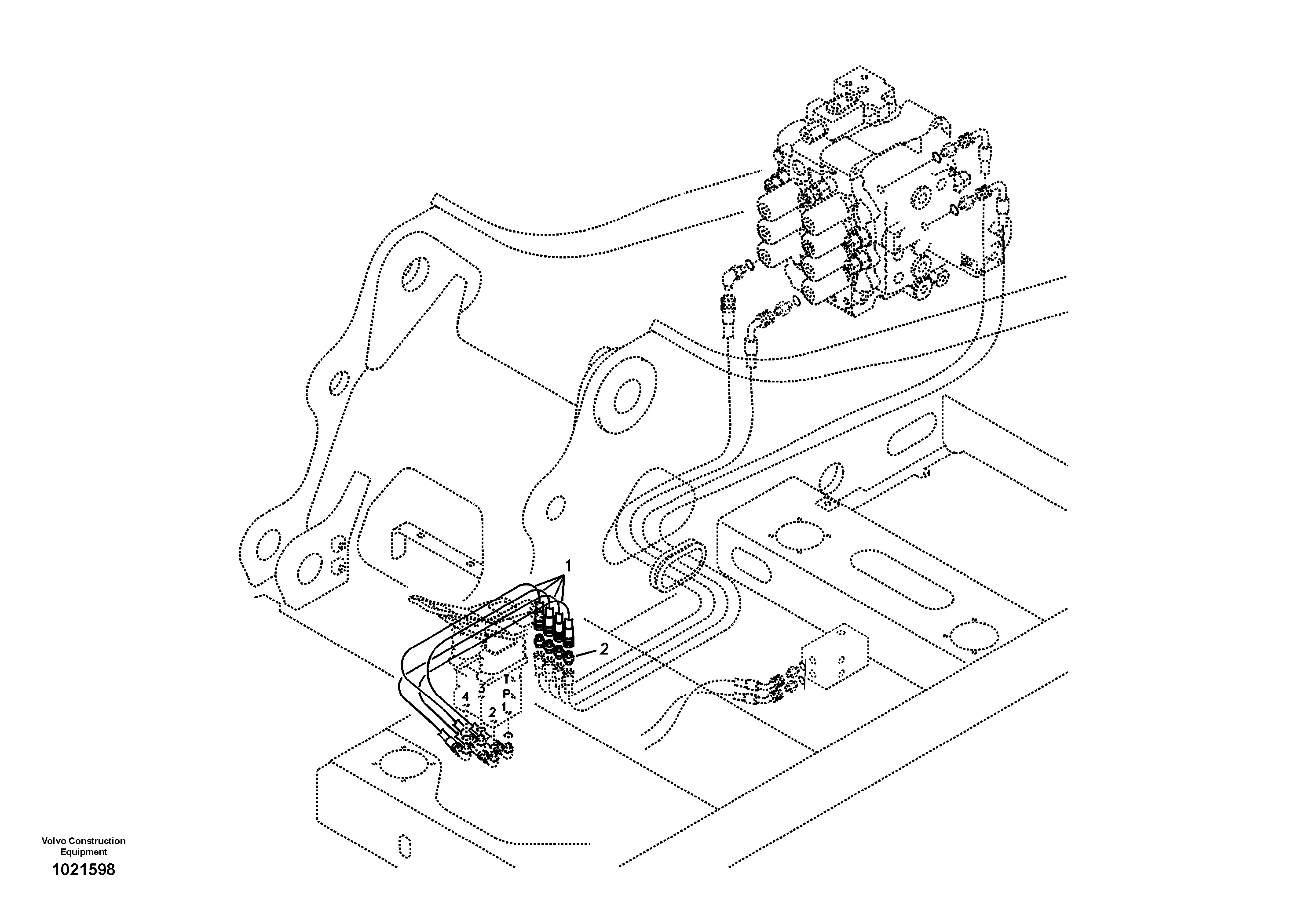 Схема запчастей Volvo EC290B - 27355 Servo system, control valve to remote control valve pedal EC290B APPENDIX FX FORESTRY VER