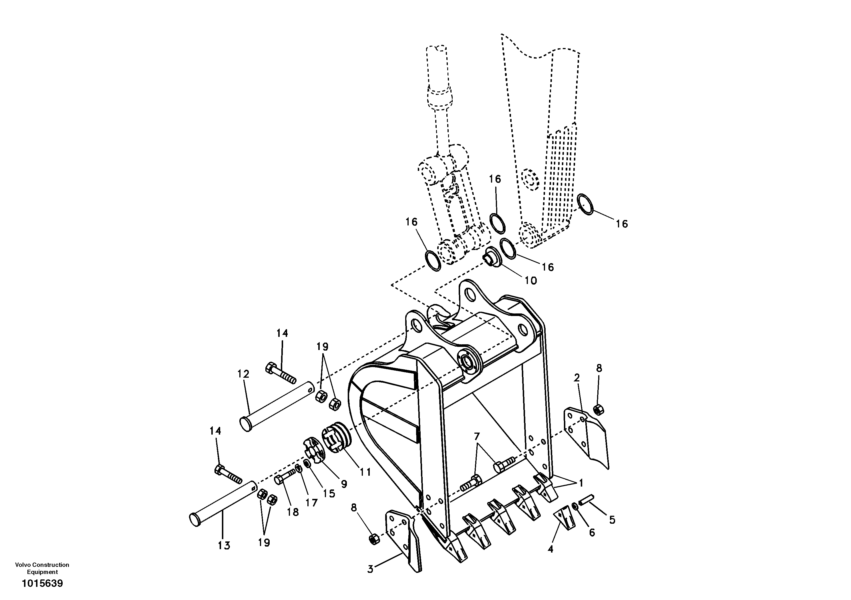 Схема запчастей Volvo EC290B - 9226 Ковш EC290B