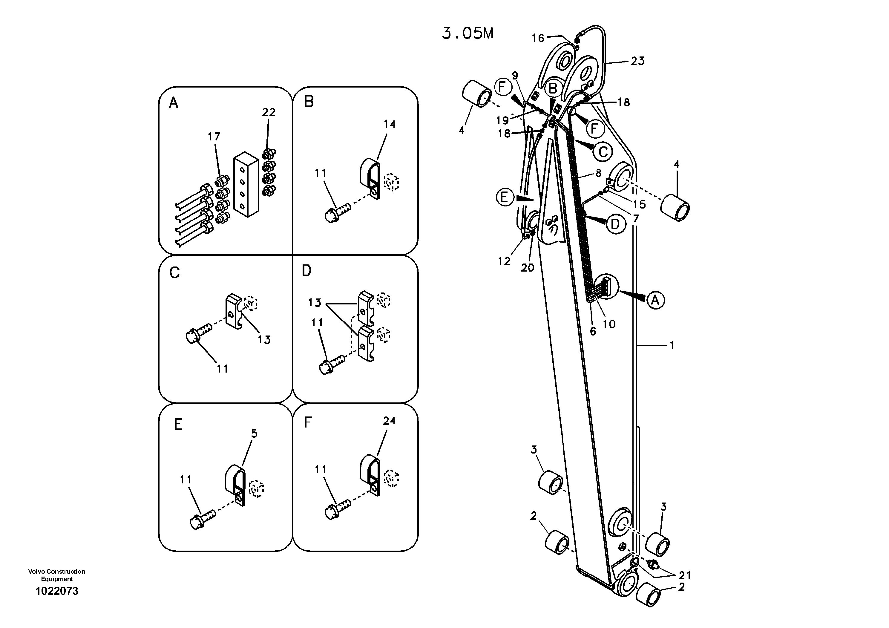 Схема запчастей Volvo EC290B - 35928 Dipper arm and grease piping with piping seat EC290B APPENDIX FX FORESTRY VER