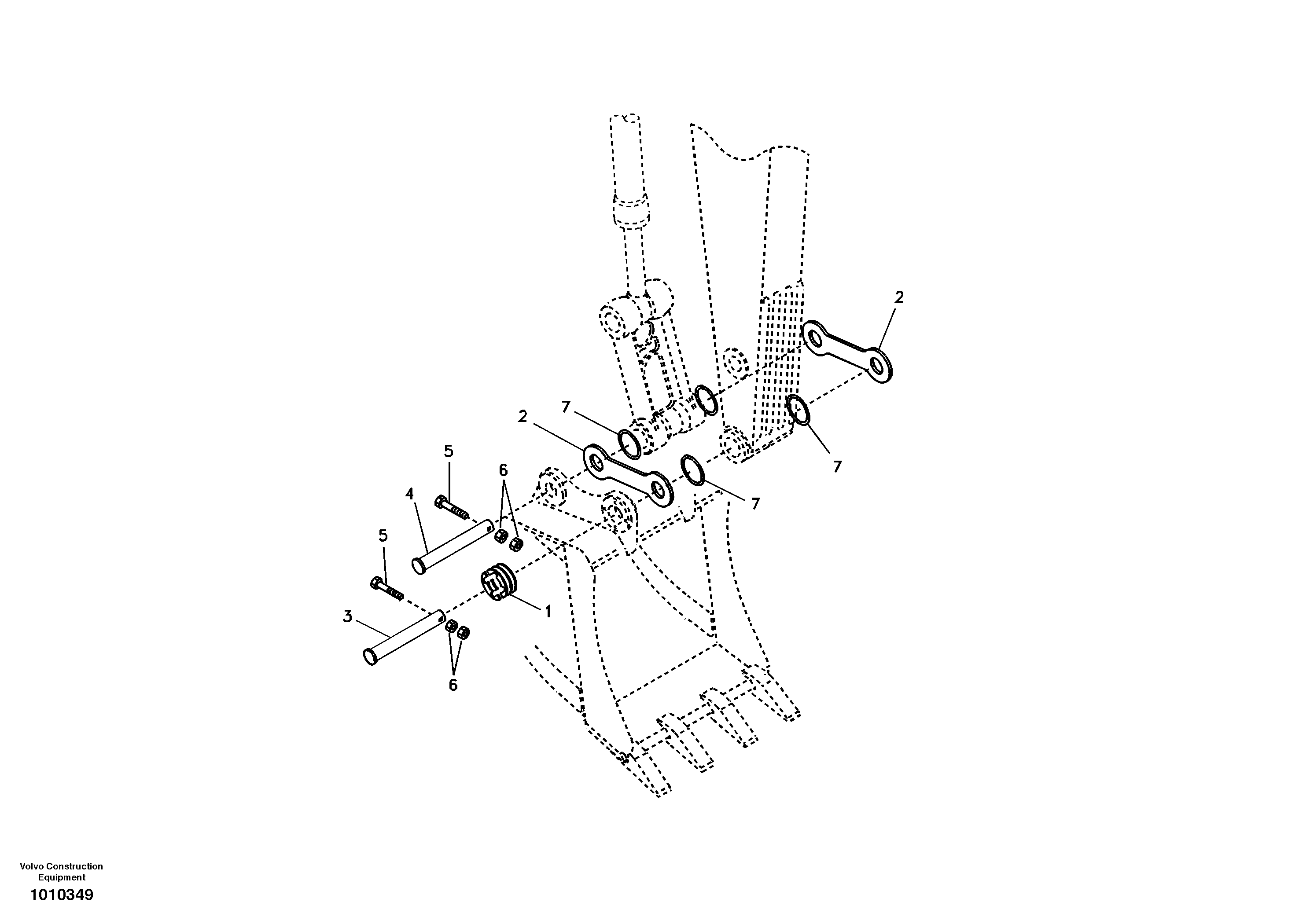 Схема запчастей Volvo EC290B - 29530 Linkage for no bucket EC290B SER NO INT 13562- EU & NA 80001-