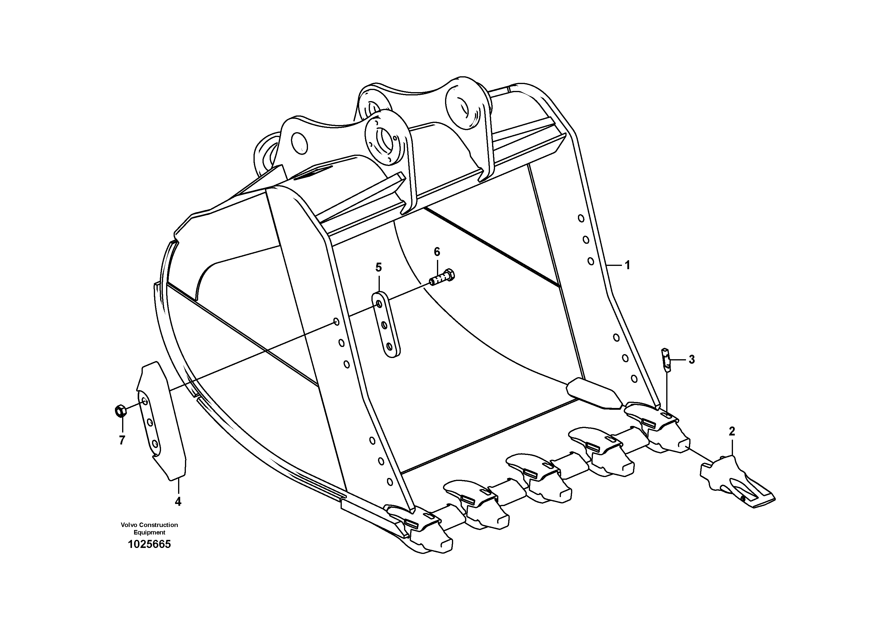 Схема запчастей Volvo EC290B - 87787 Ковш EC290B PRIME S/N 17001-/85001- 35001-