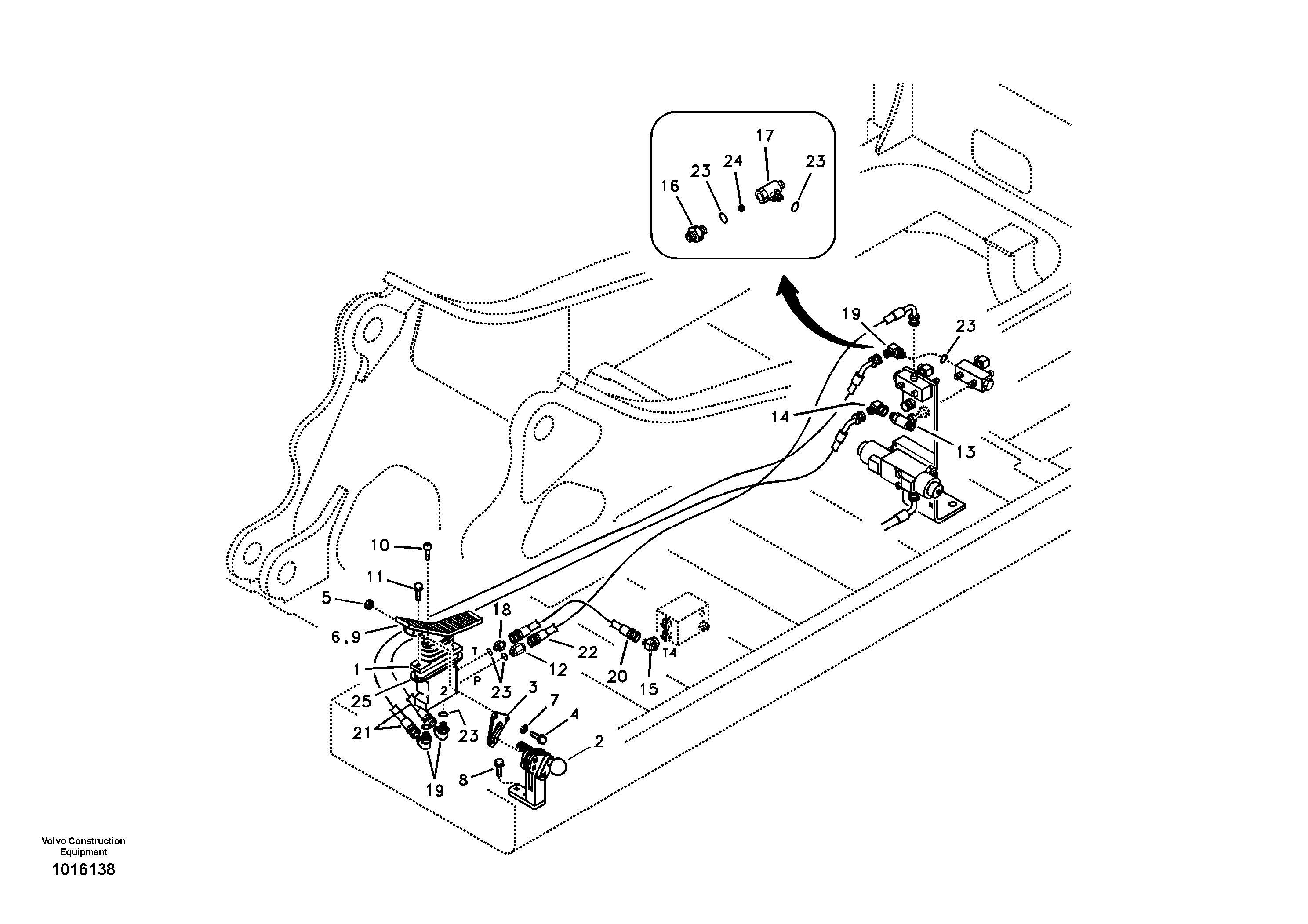 Схема запчастей Volvo EC360B - 91857 Servo system, hammer and shear EC360B