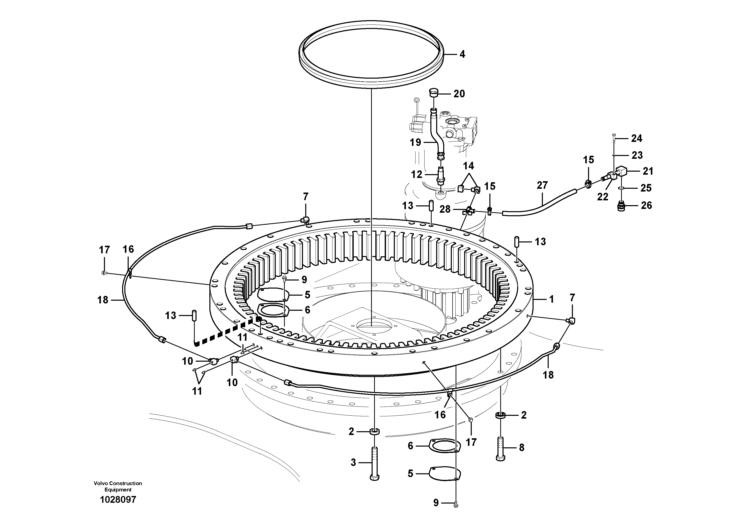 Схема запчастей Volvo EC360B - 51068 Swing system EC360B PRIME S/N 15001-/85001- 35001-