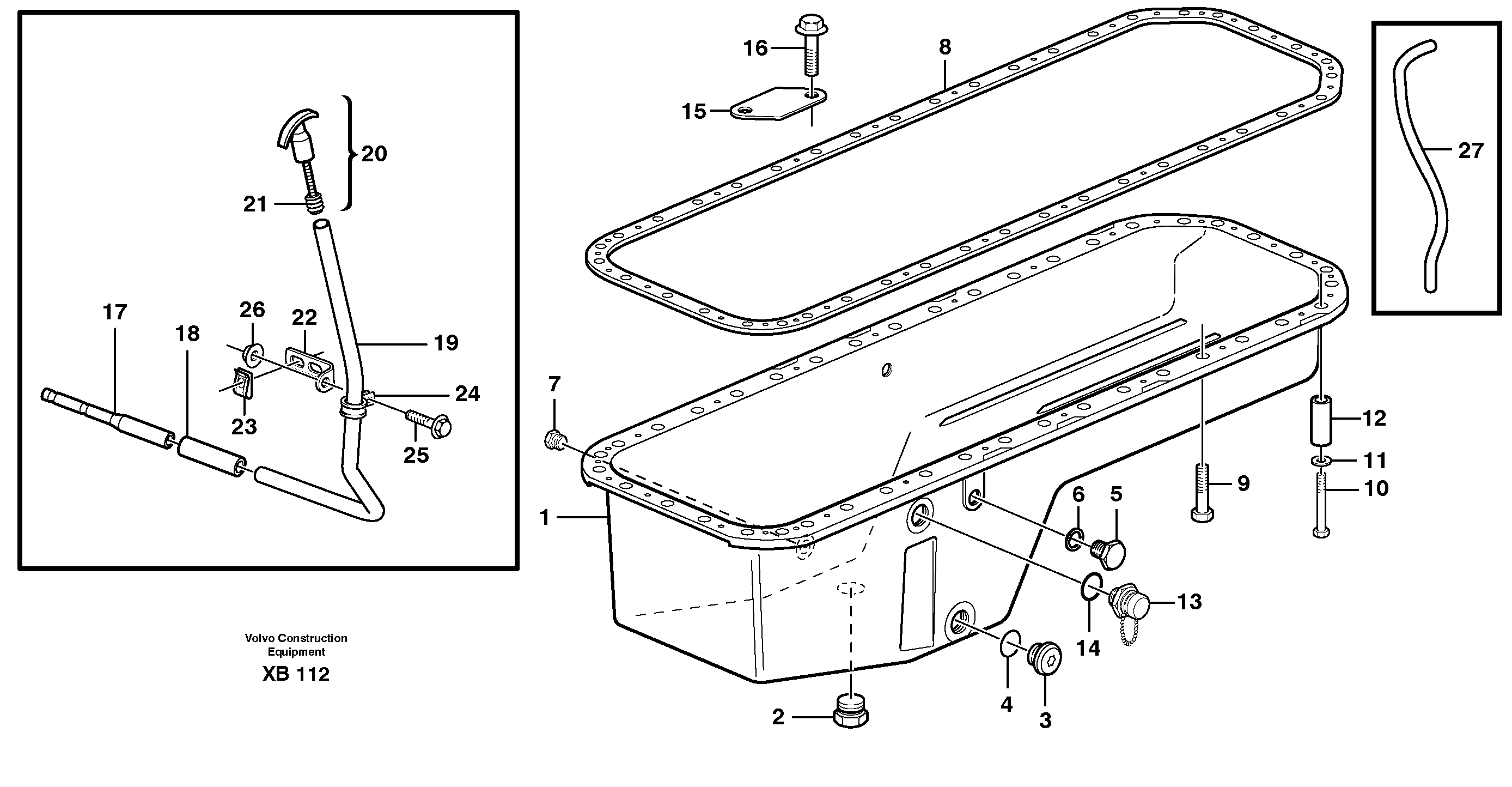 Схема запчастей Volvo EC360B - 40199 Oil sump EC360B