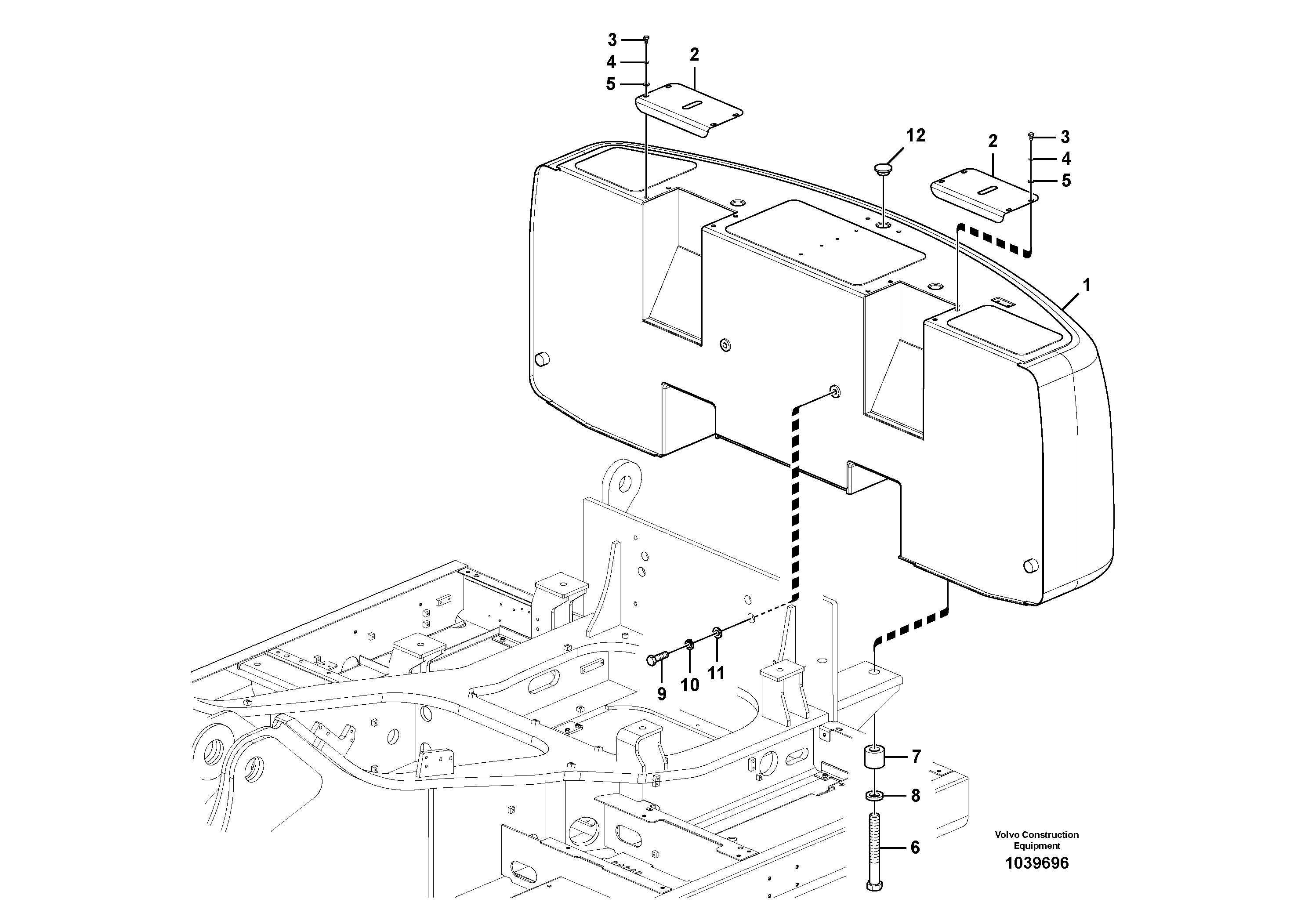 Схема запчастей Volvo EC360B - 62305 Противовесы EC360B PRIME S/N 15001-/85001- 35001-