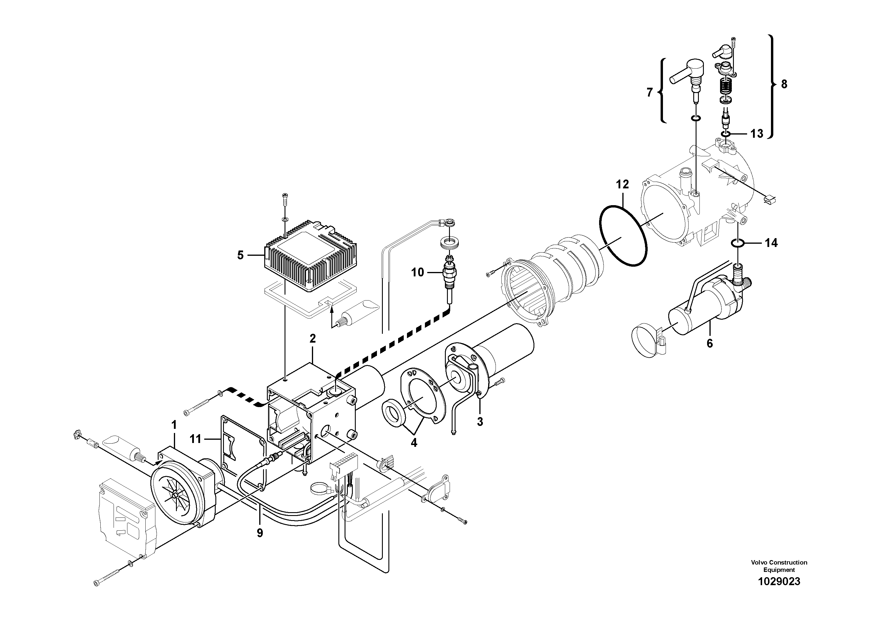 Схема запчастей Volvo EC360B - 54133 Auxiliary Heater EC360B PRIME S/N 15001-/85001- 35001-