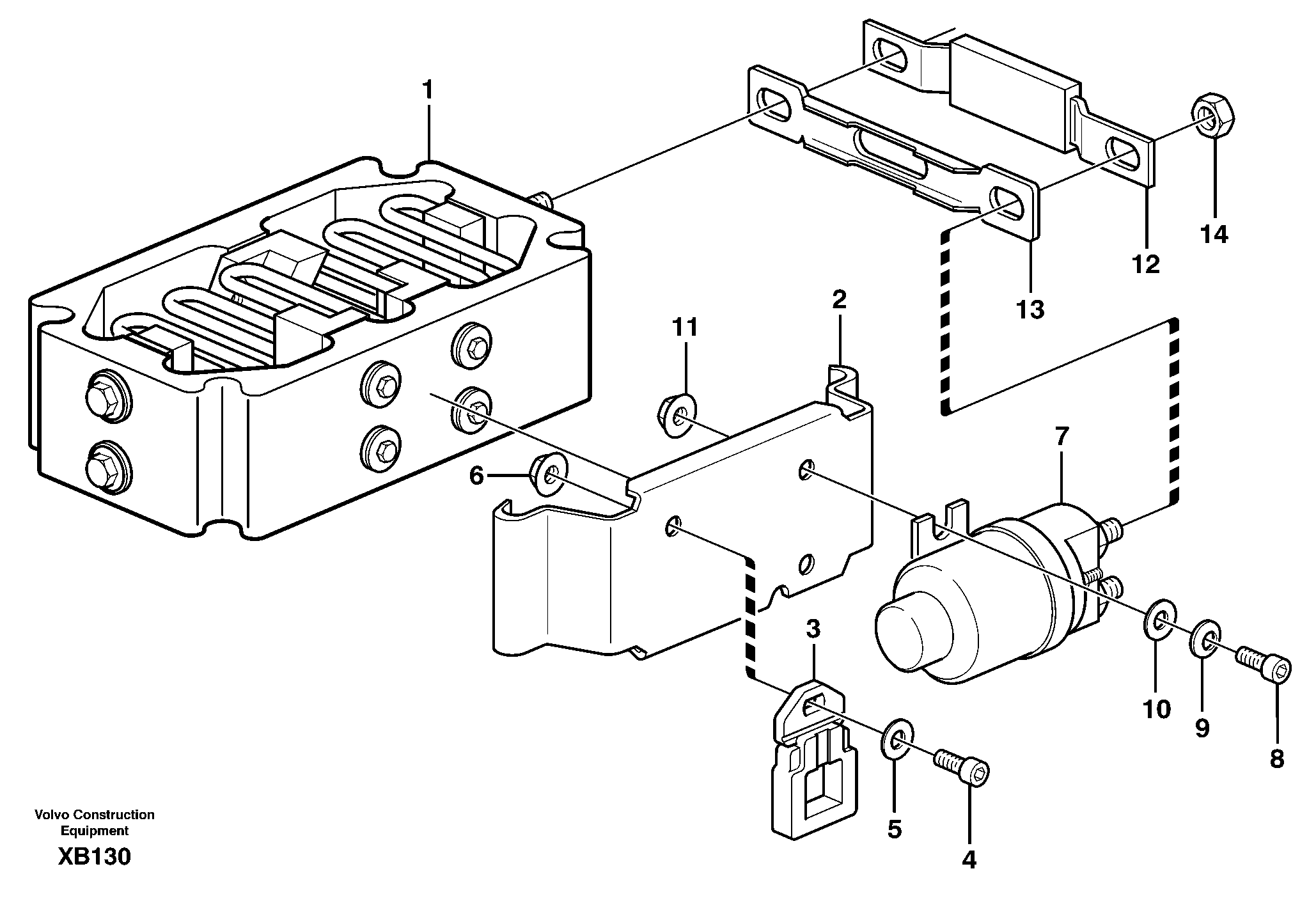 Схема запчастей Volvo EC360B - 34871 Pre-heater with relay EC360B