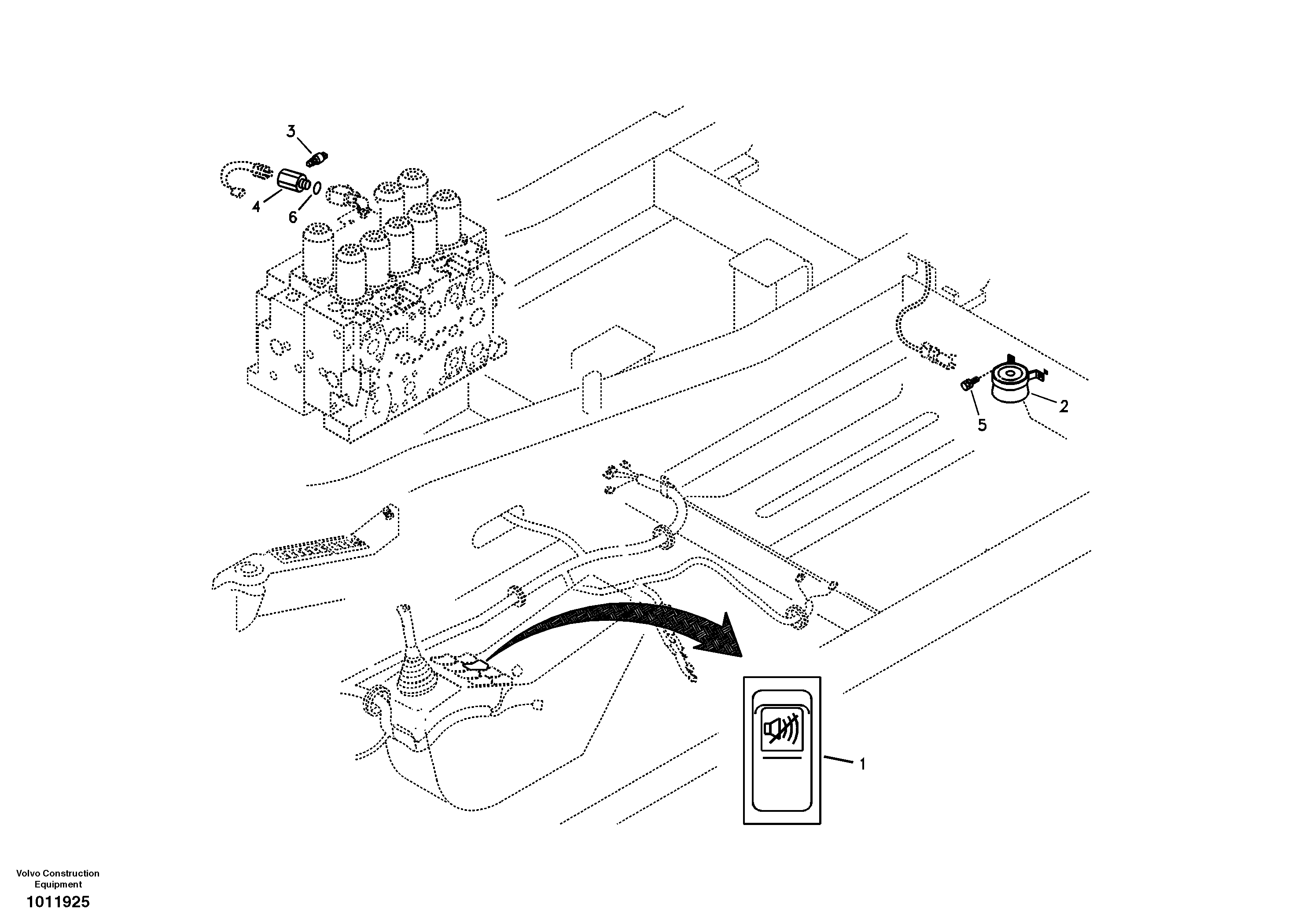 Схема запчастей Volvo EC360B - 42017 Back-up warning unit EC360B