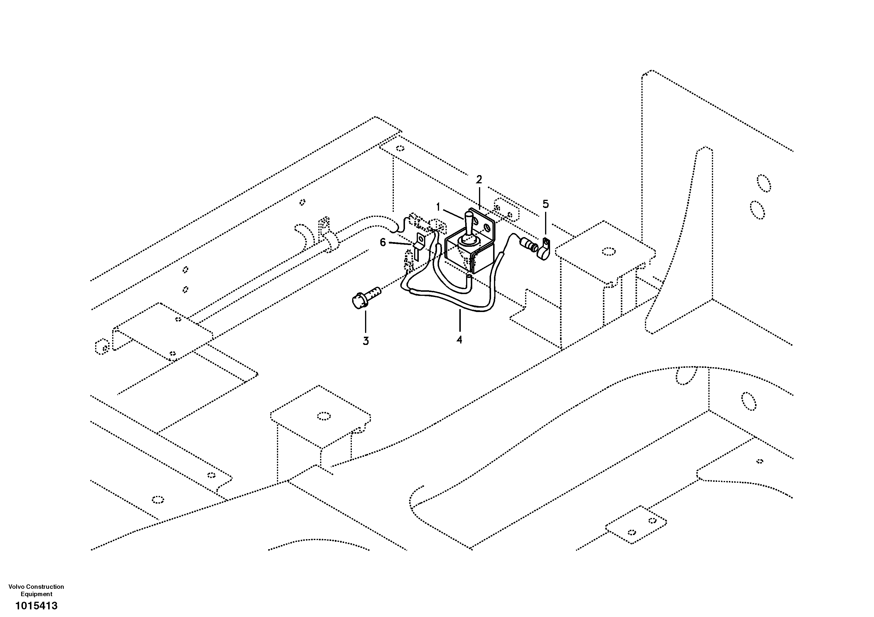 Схема запчастей Volvo EC360B - 19064 Cable and wire harness, Removal counterweight EC360B