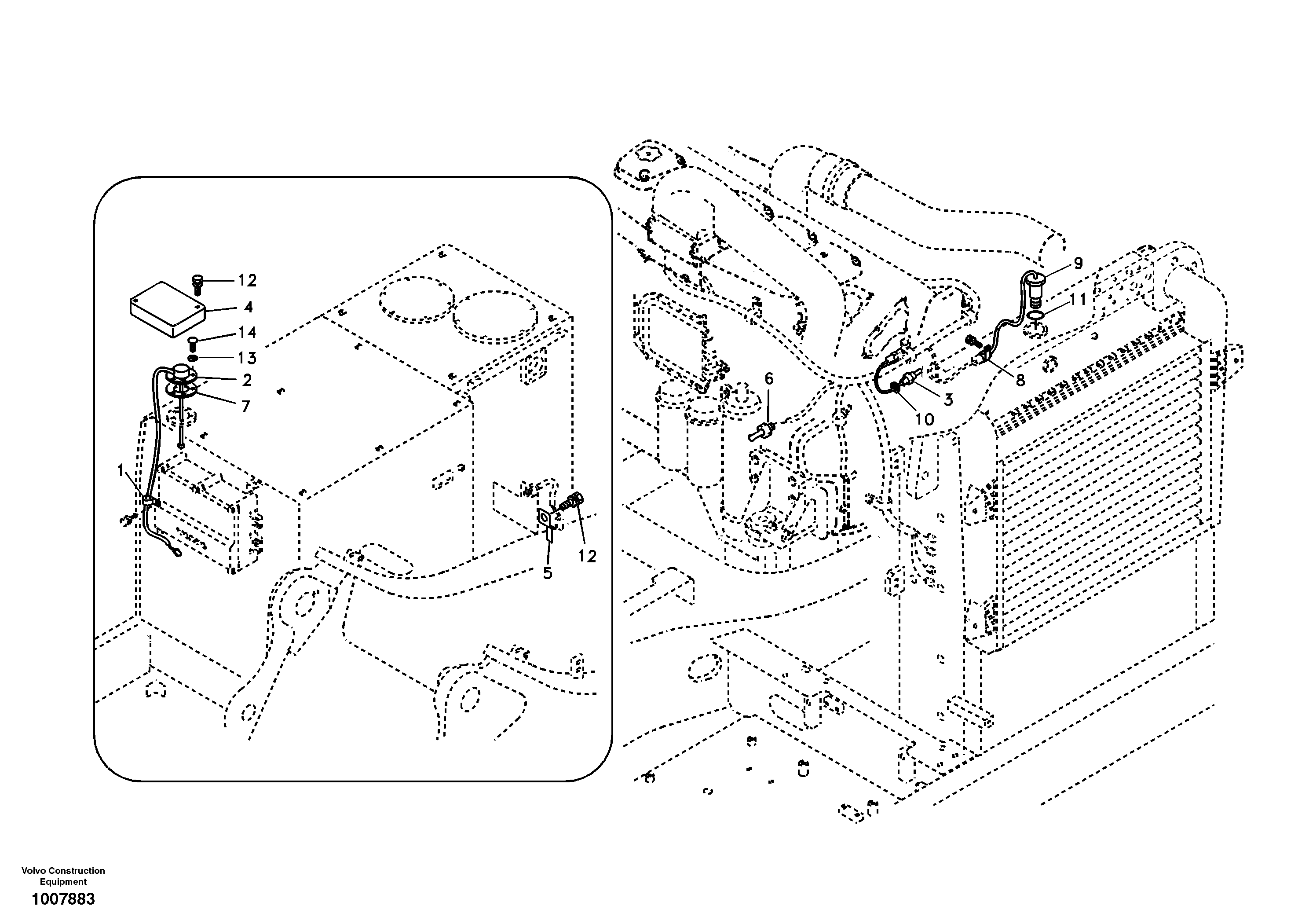 Схема запчастей Volvo EC360B - 19964 Electrical sensor EC360B