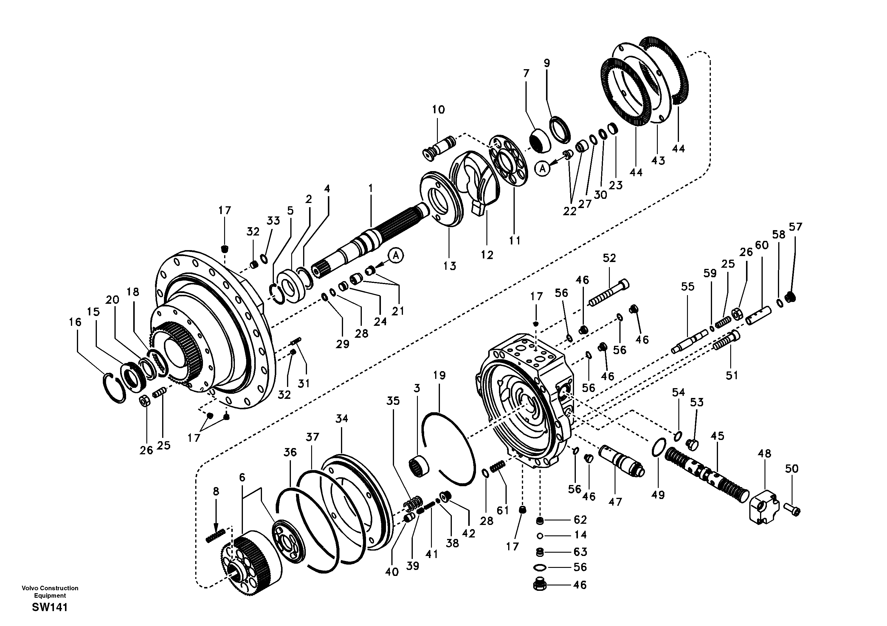 Схема запчастей Volvo EC360B - 95211 Гидромотор хода EC360B