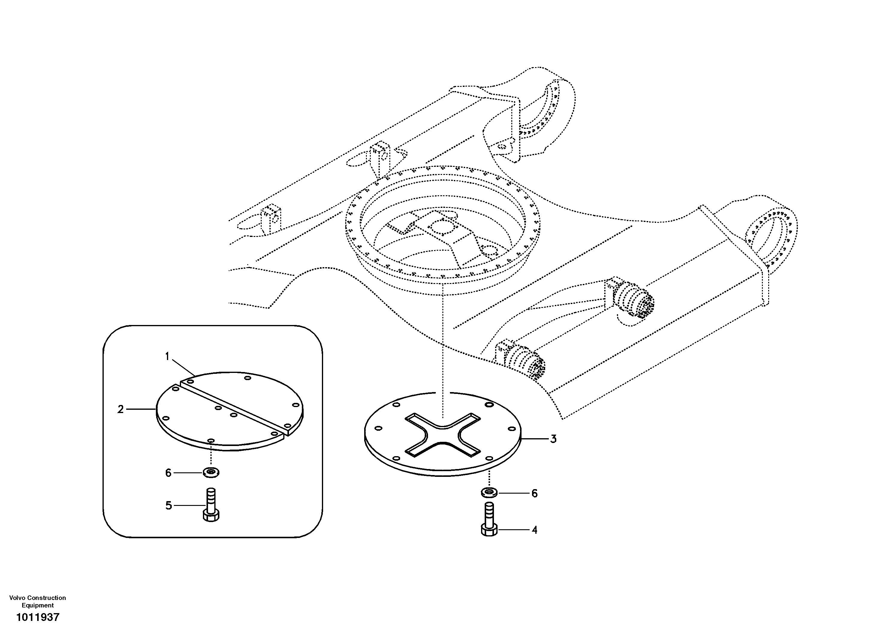 Схема запчастей Volvo EC360B - 10616 Protecting plate EC360B