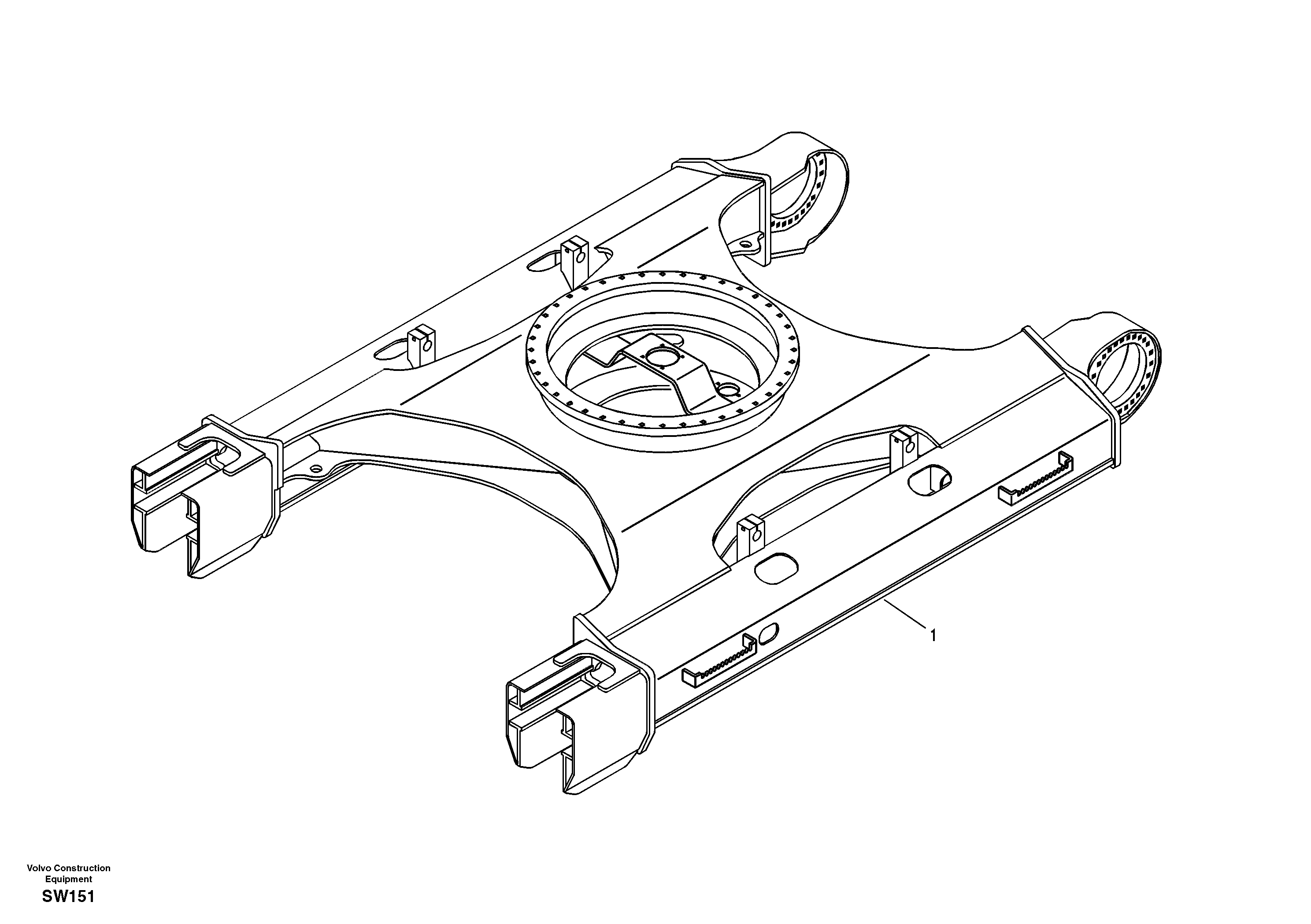 Схема запчастей Volvo EC360B - 71601 Рама экскаватора (ходовой части, шасси) EC360B